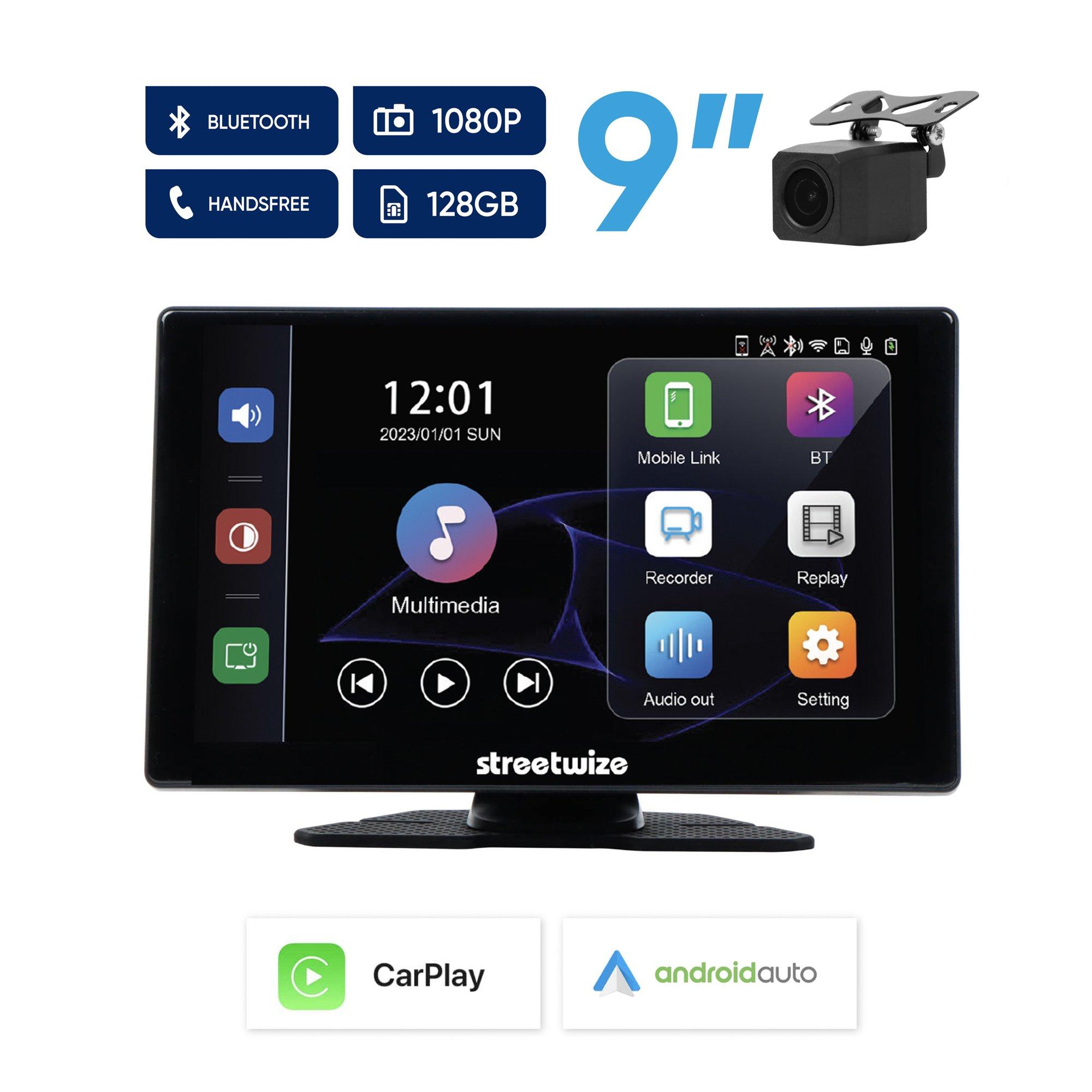Black - Streetwize - 9 FreePlay Car Display Unit with Rear Camera - 2