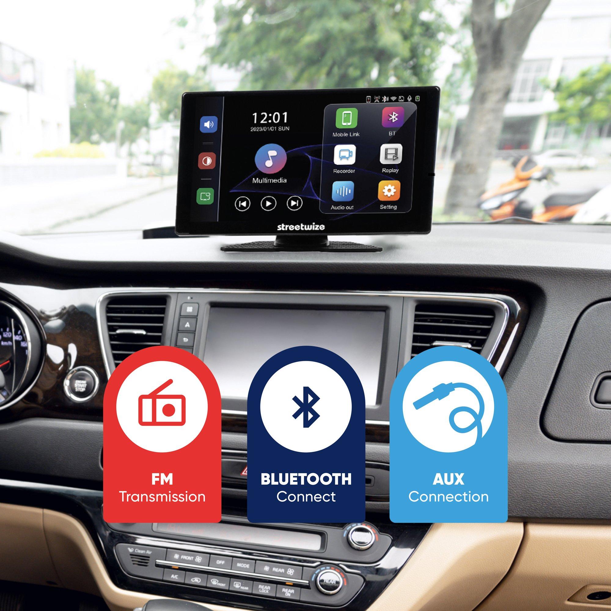 Black - Streetwize - 9 FreePlay Car Display Unit with Rear Camera - 4