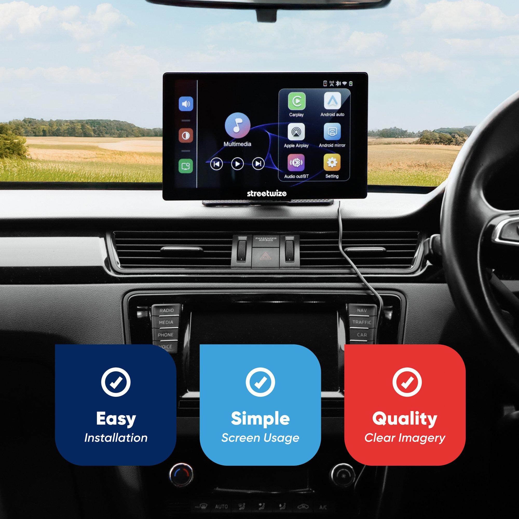 Black - Streetwize - 9 FreePlay Car Display Unit with Rear Camera - 5