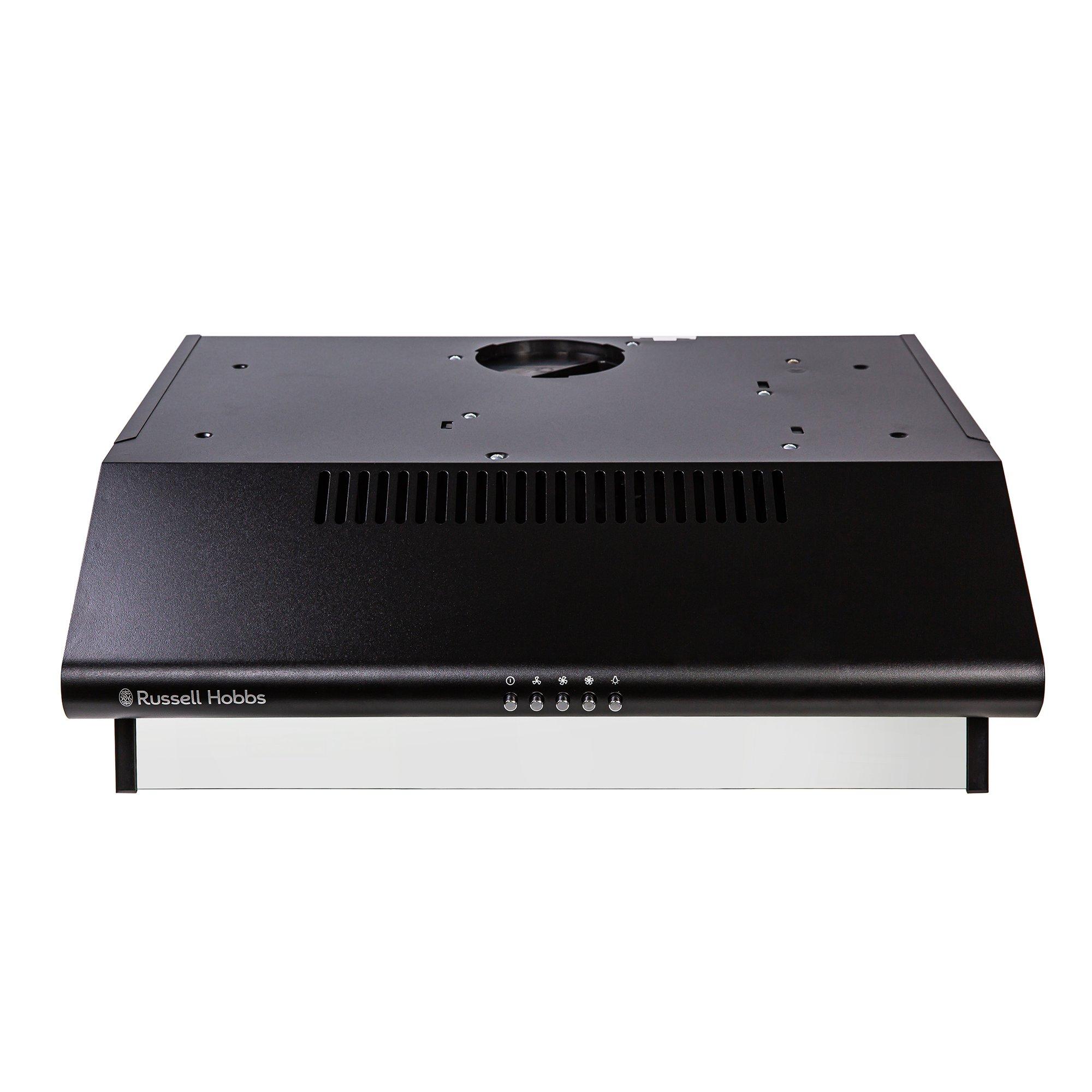 Black - Russell Hobbs - RHVSRCH602B-M 60cm Wide Visor Cooker Hood - 1