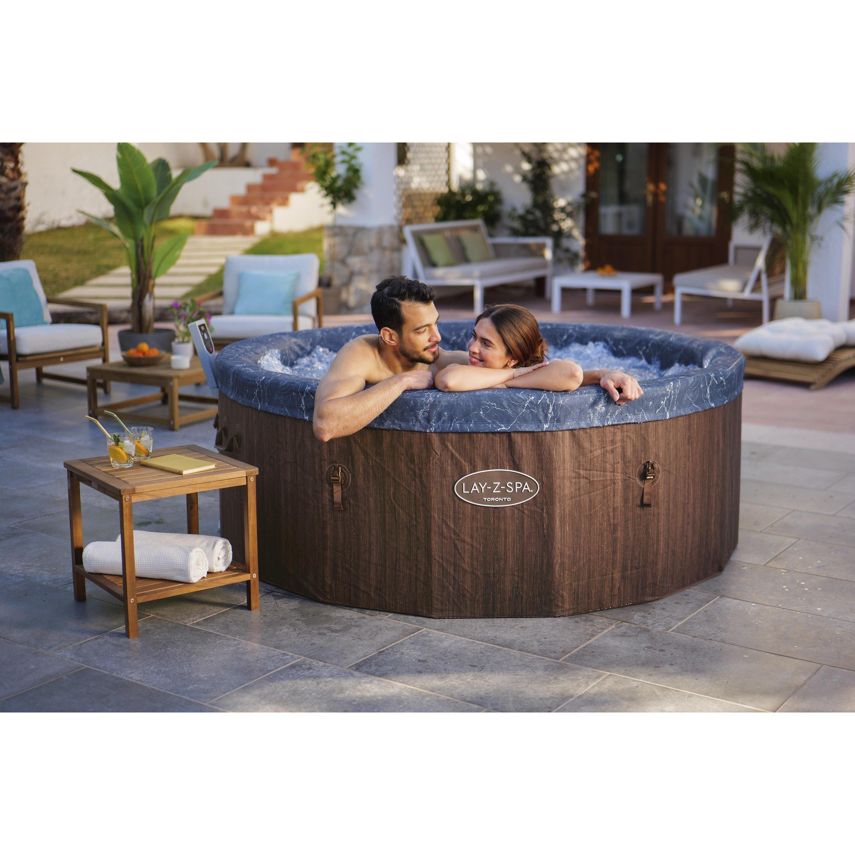 Brown Wood - Lay-Z-Spa - Toronto ThermaCore™ UltraFit™ Smart AirJet™ 7 - 3