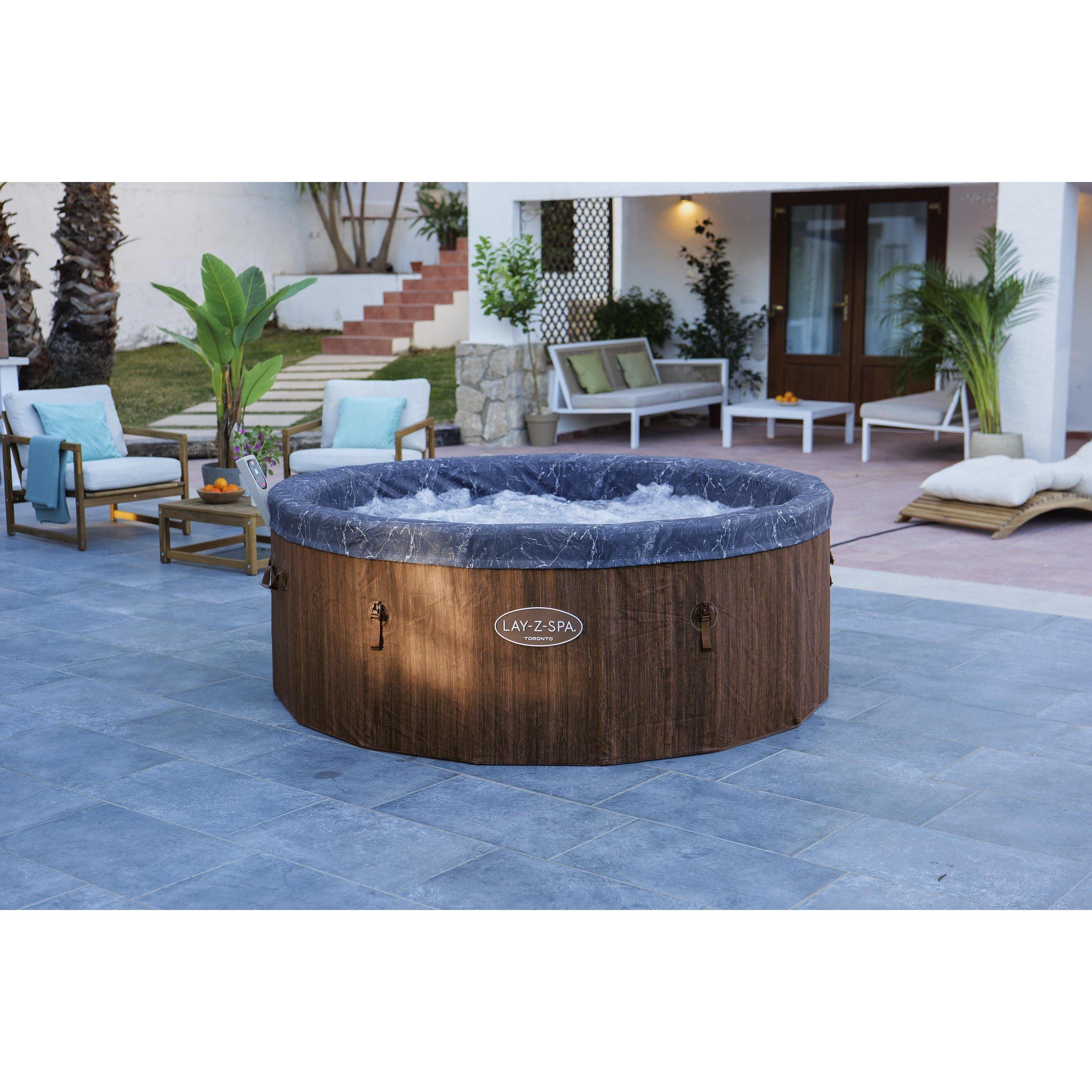Brown Wood - Lay-Z-Spa - Toronto ThermaCore™ UltraFit™ Smart AirJet™ 7 - 5