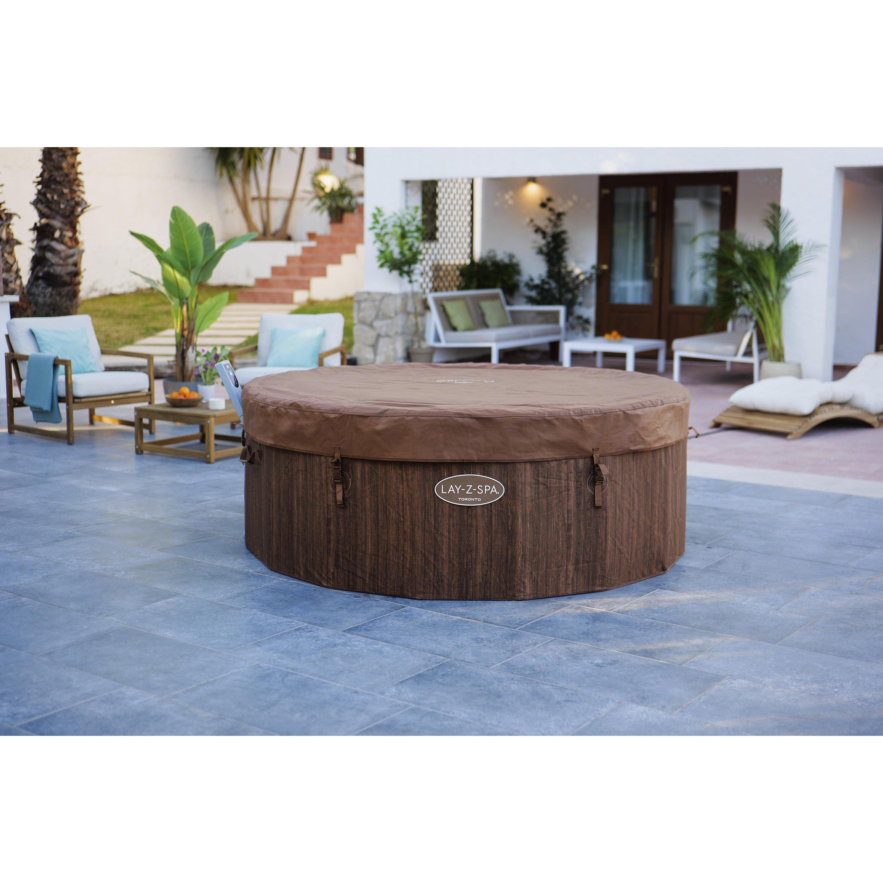 Brown Wood - Lay-Z-Spa - Toronto ThermaCore™ UltraFit™ Smart AirJet™ 7 - 6
