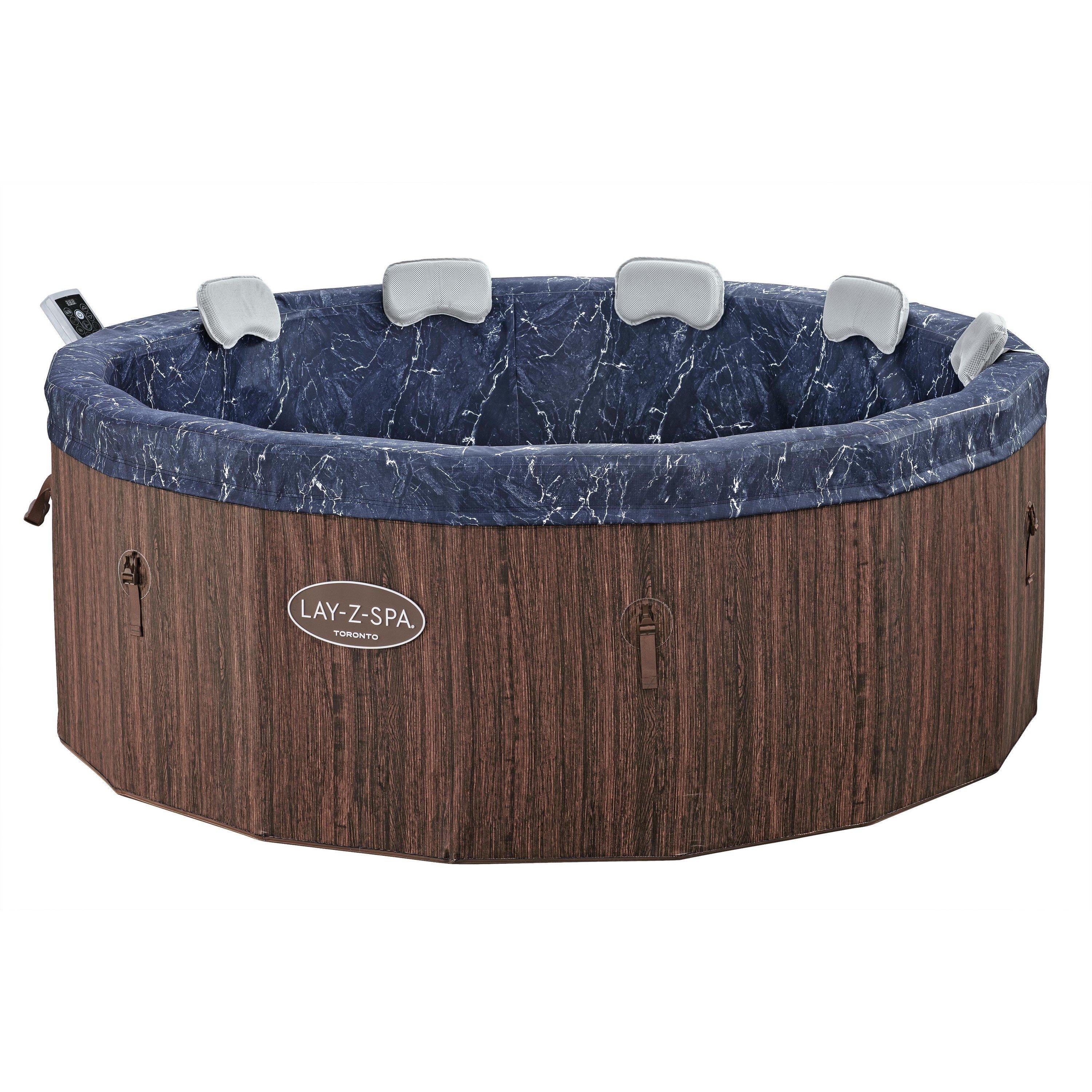 Brown Wood - Lay-Z-Spa - Toronto ThermaCore™ UltraFit™ Smart AirJet™ 7 - 7