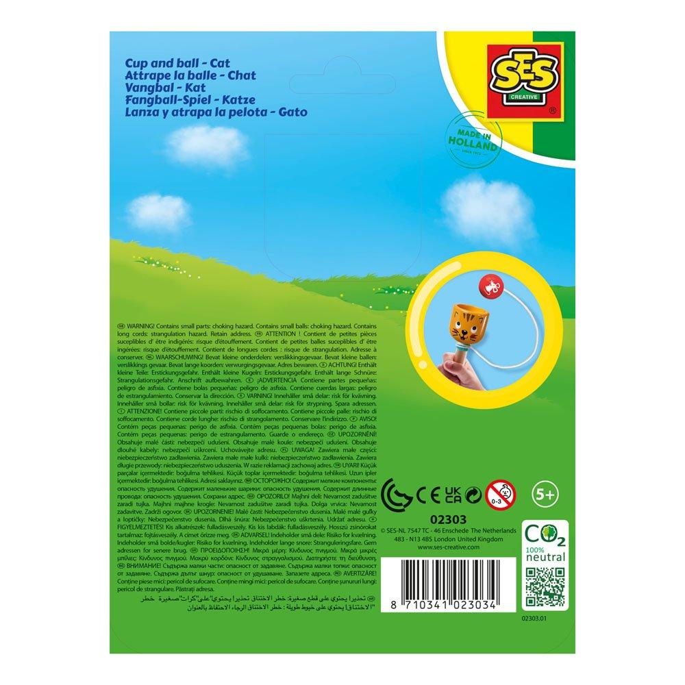 Multi - SES Creative - Cat Cup and Ball - 3