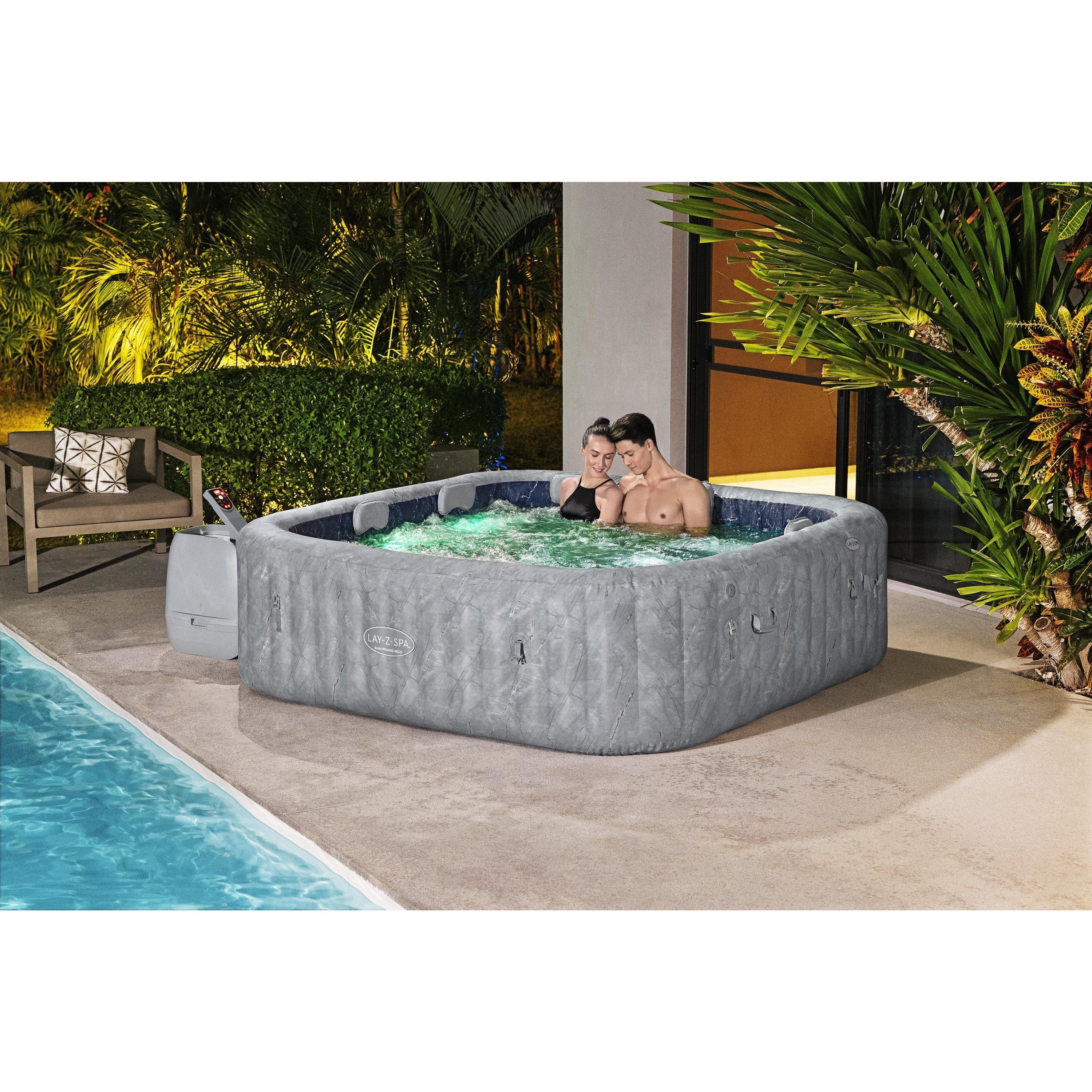 Lay-Z-Spa San Francisco Smart Luxe™ Hydrojet Pro 7 Person - Grey Marble