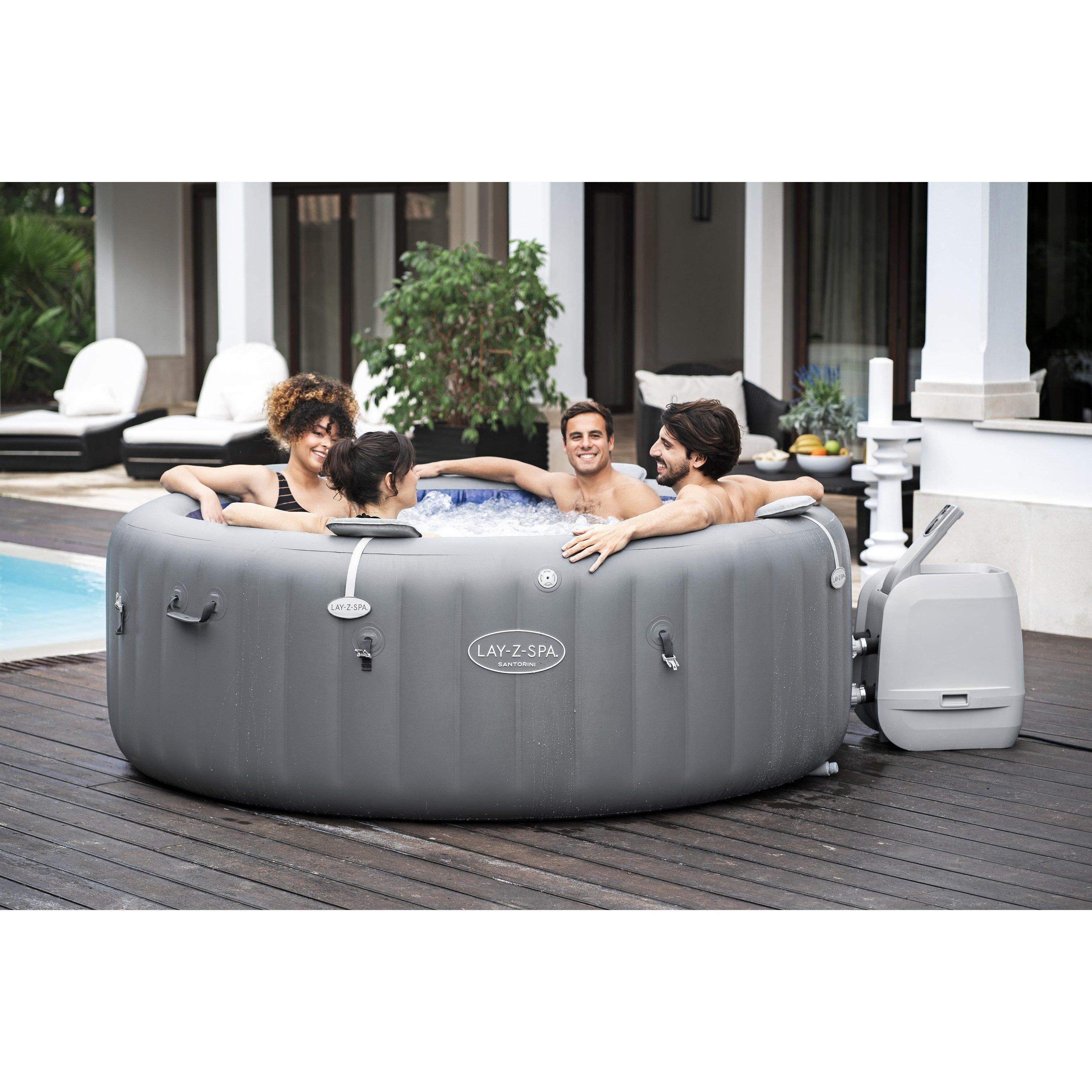 Lay-Z-Spa  Santorini Smart Luxe™ Hydrojet Pro 7 Person - Grey