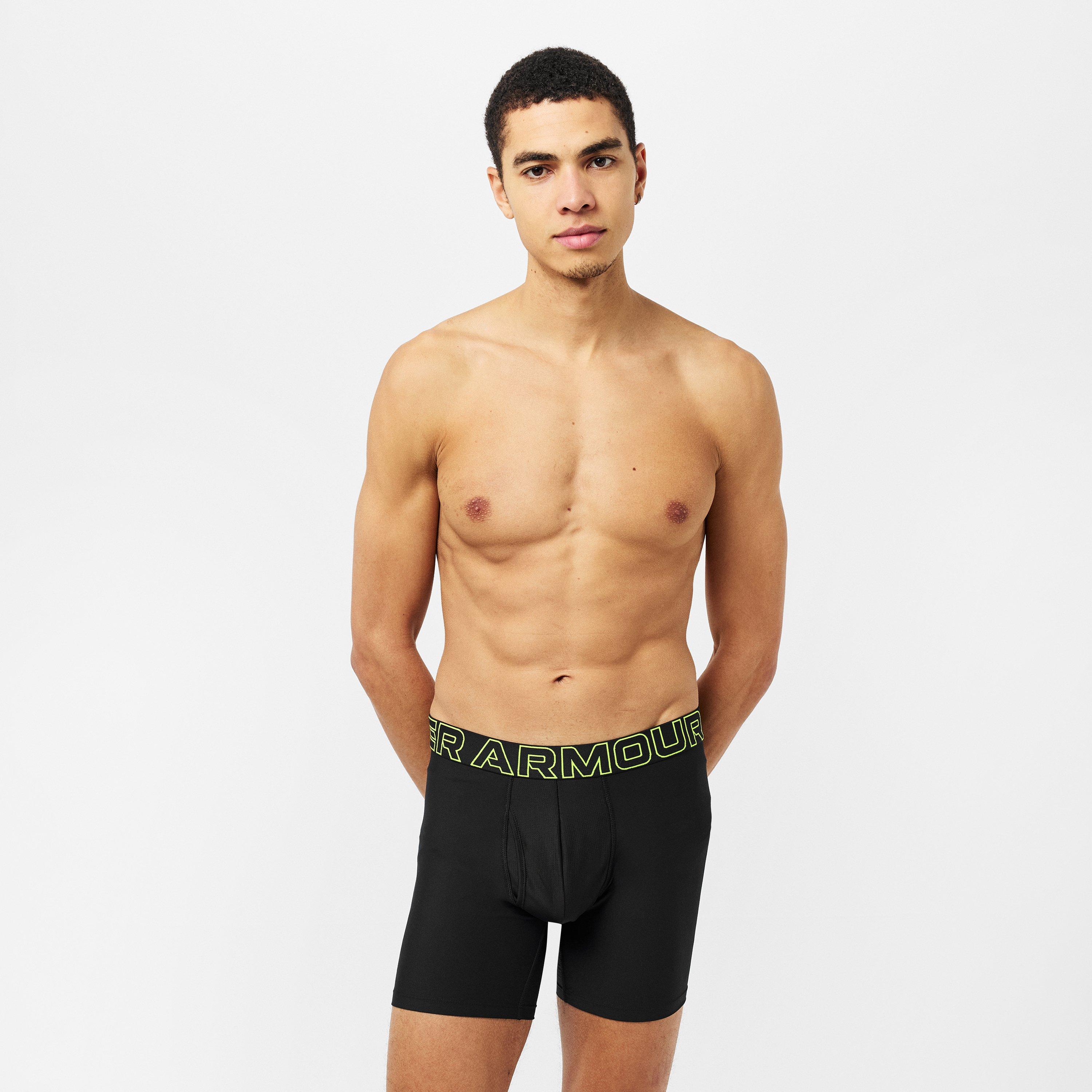 Black/Bright - Under Armour - 6In Tech 2 Mens Boxers - 2
