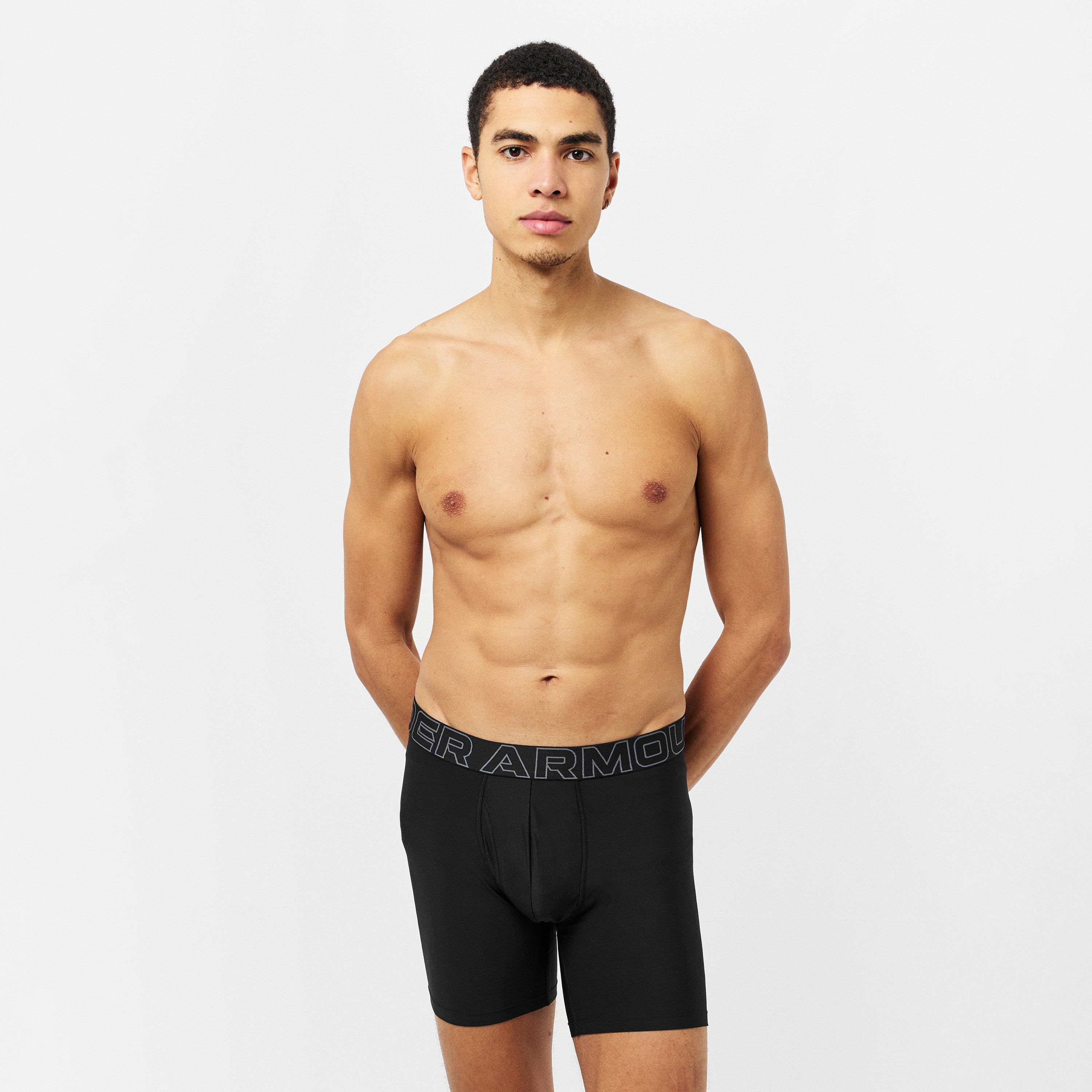 Black/Bright - Under Armour - 6In Tech 2 Mens Boxers - 4