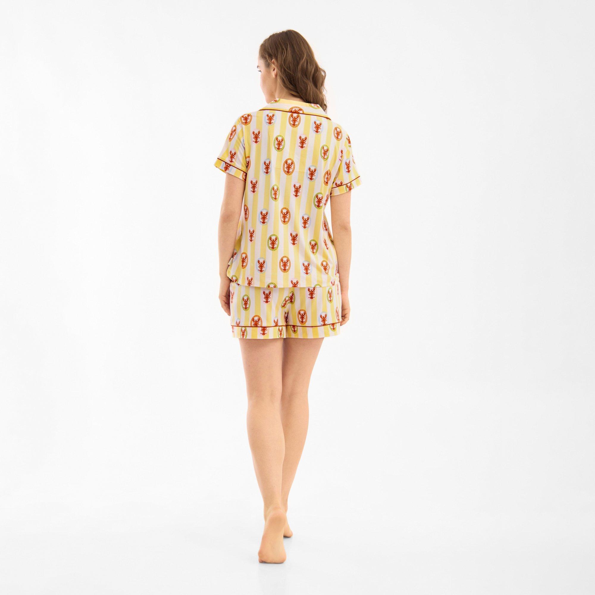 Yellow - Chelsea Peers - Women's Shorts and Short-Sleeve Top Pyjama Set - 5