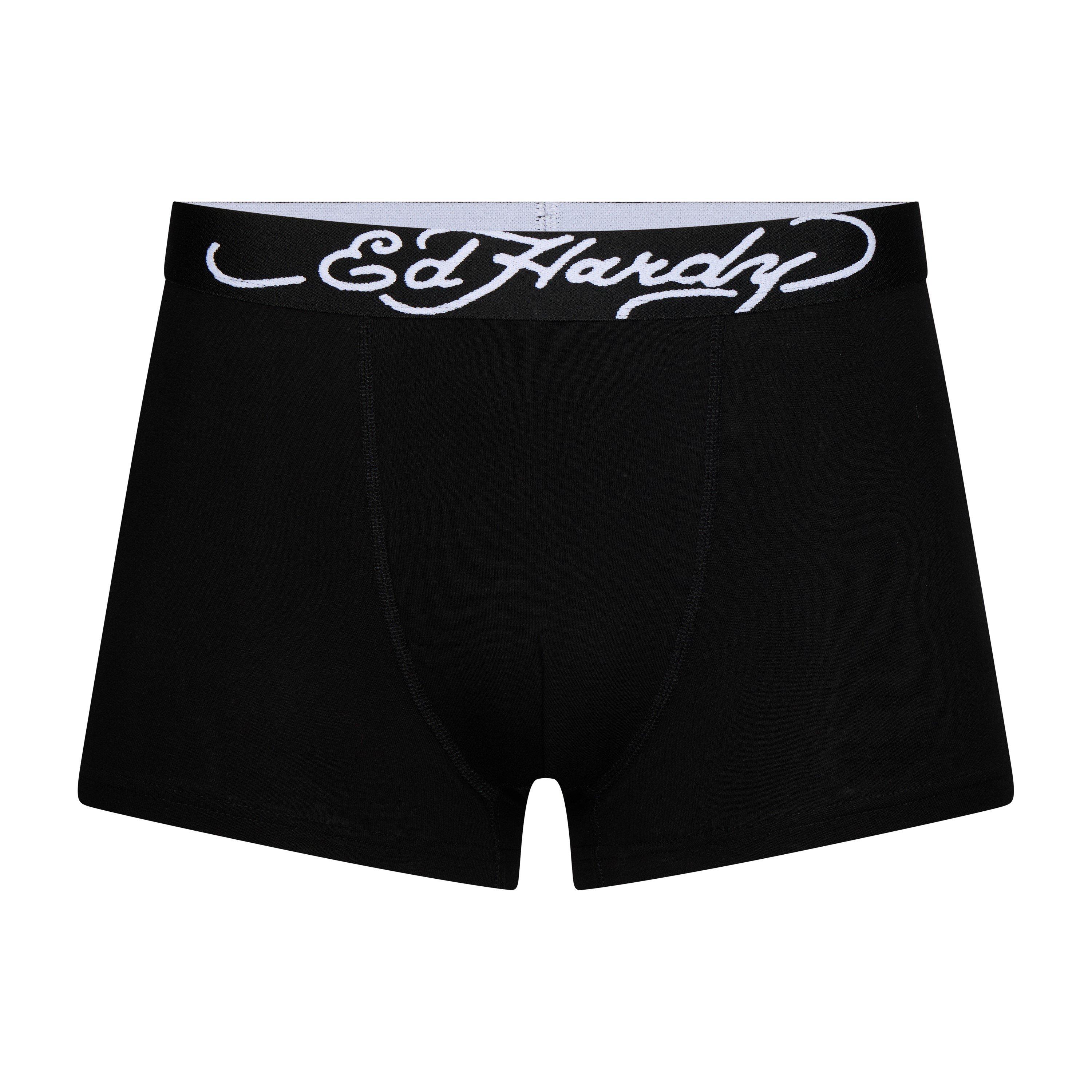 Black - Ed Hardy - Mens 3 Pack Boxer Briefs - 1