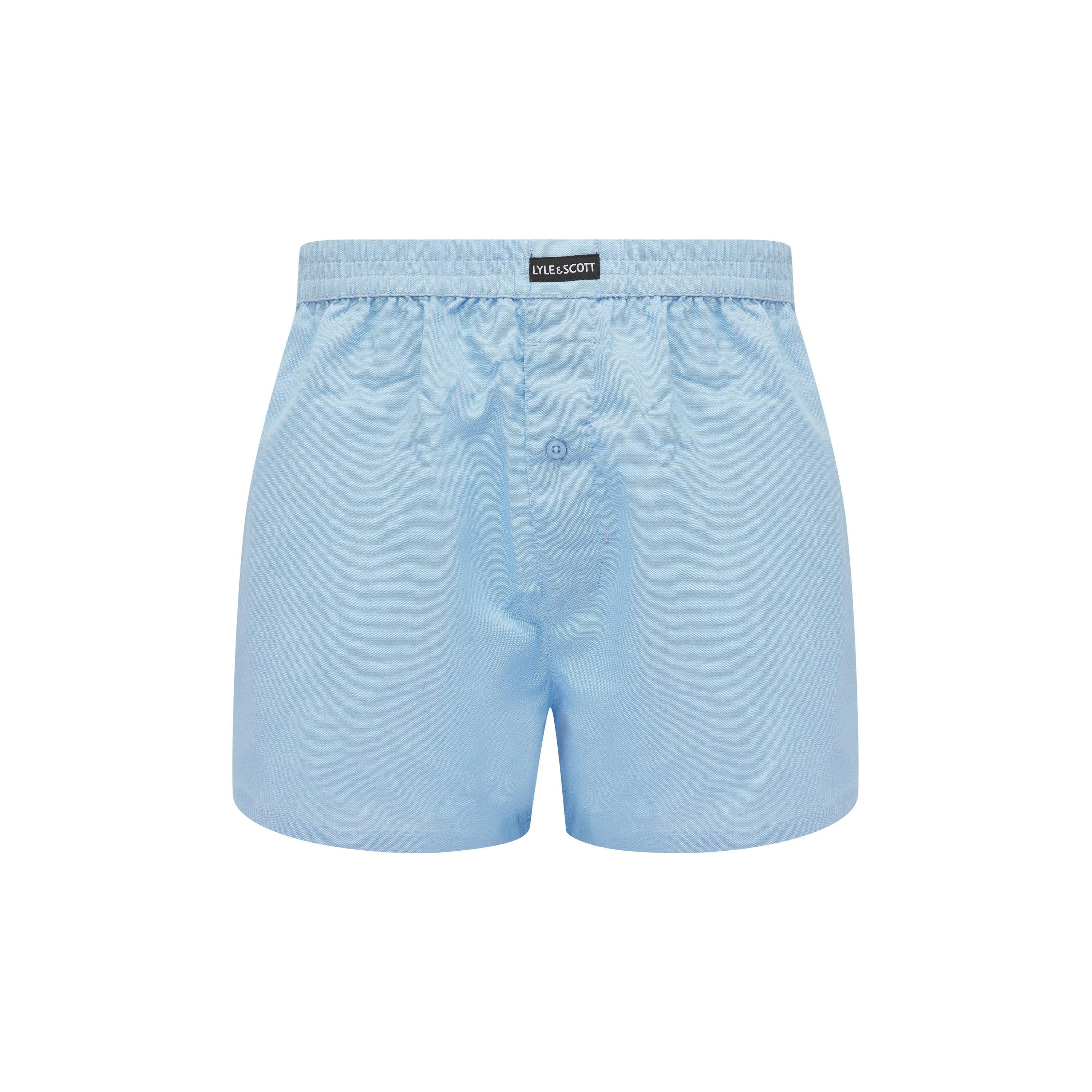 Blue/Peacoat - Lyle and Scott - Men's Woven Boxer - 2