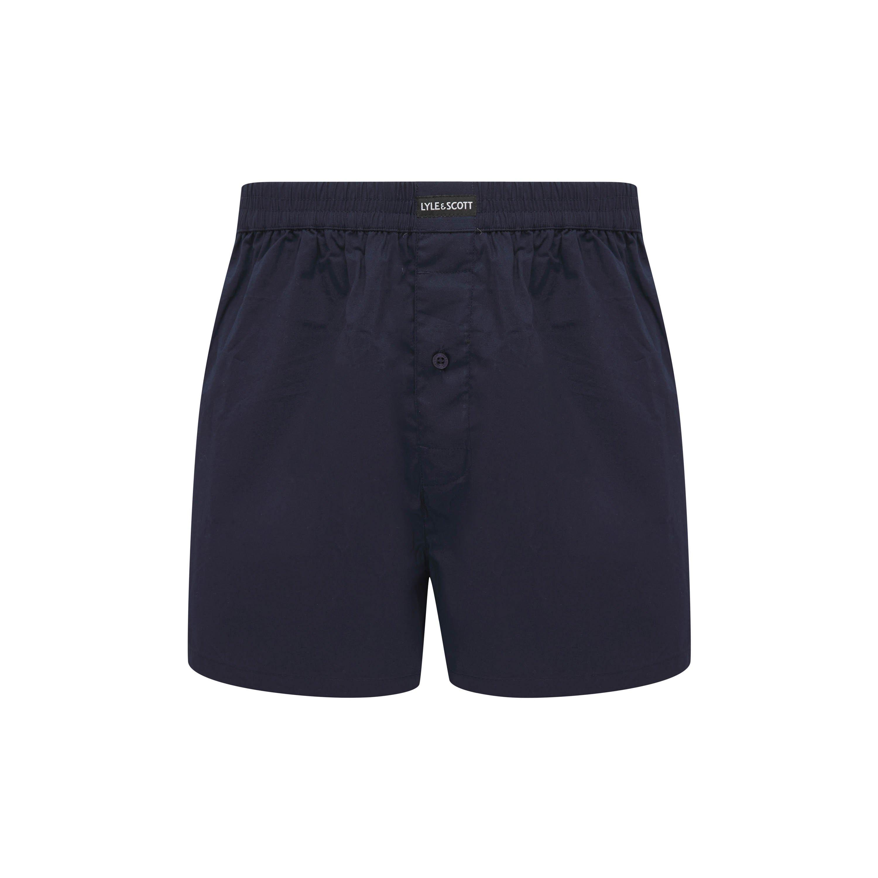 Blue/Peacoat - Lyle and Scott - Men's Woven Boxer - 3