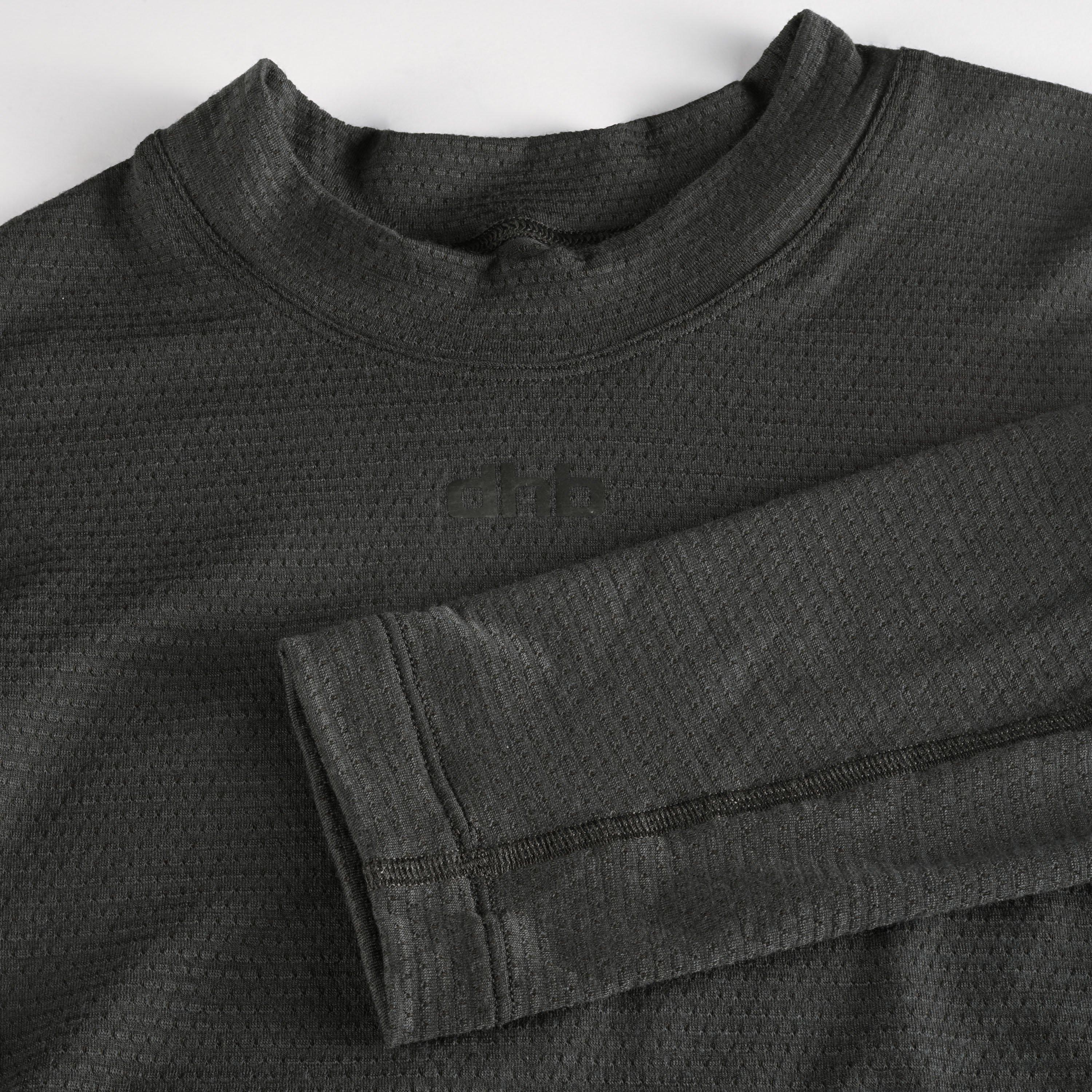 Charcoal Grey - Dhb - Merino Mens Long Sleeve Jersey Baselayer - 4