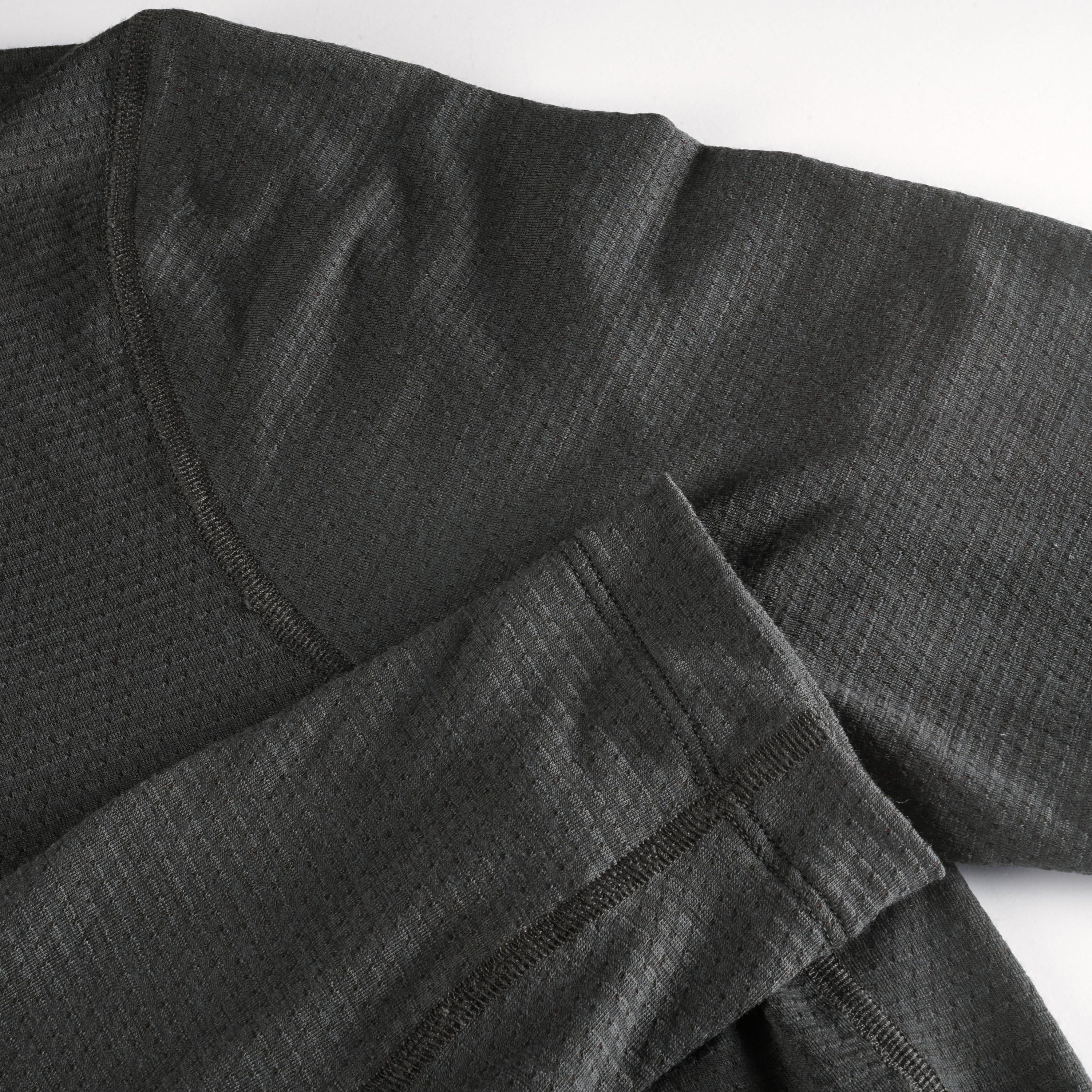 Charcoal Grey - Dhb - Merino Mens Long Sleeve Jersey Baselayer - 5