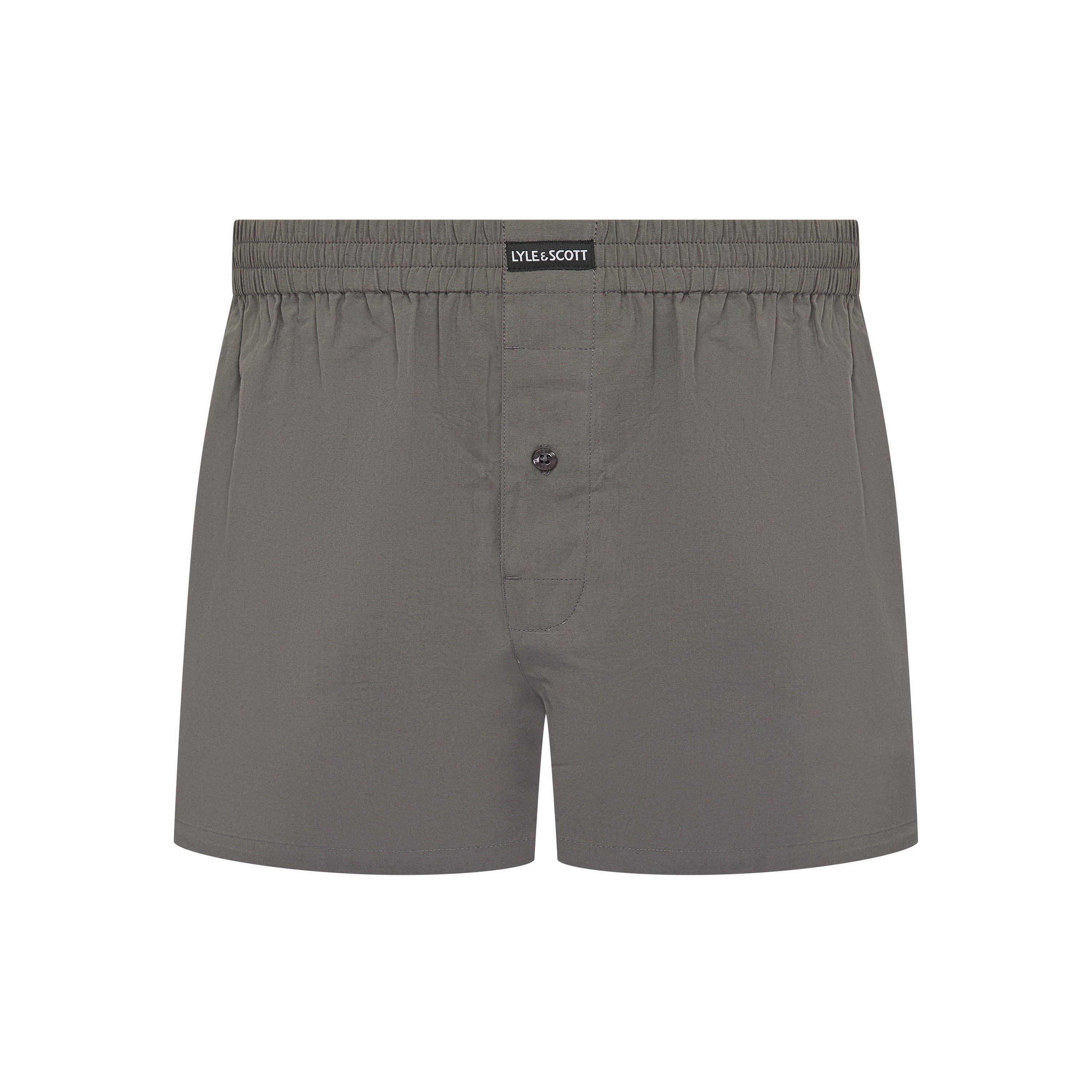 Gray Black - Lyle and Scott - Men's Woven Tailored Boxers - 4