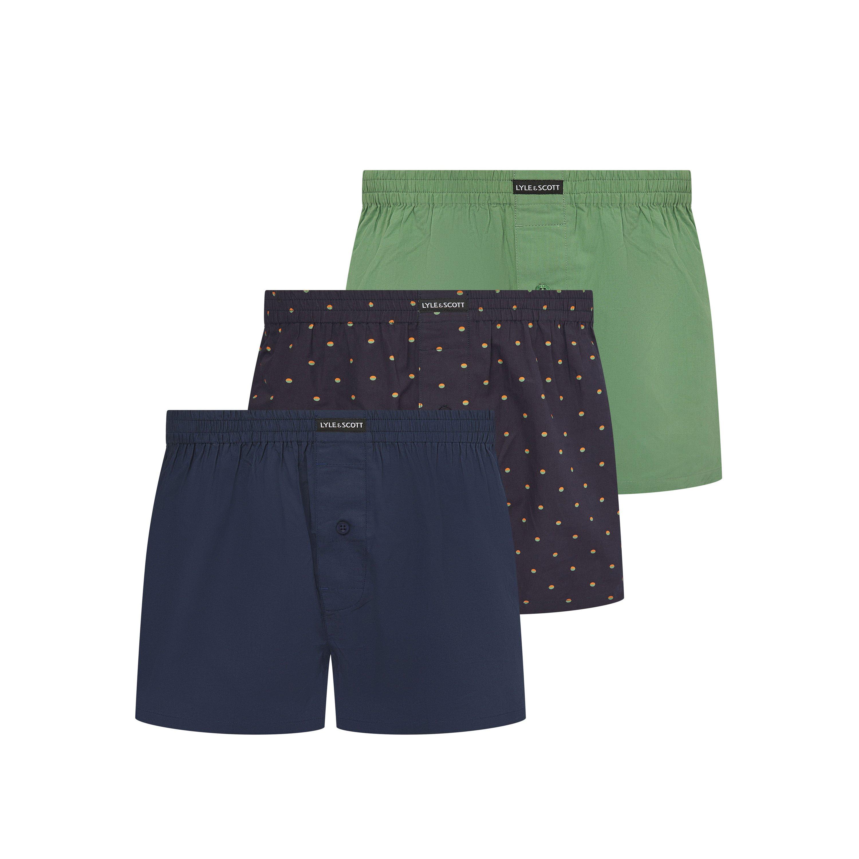 Lyle And Scott Men's Woven Tailored Boxers - Shale Green - Small
