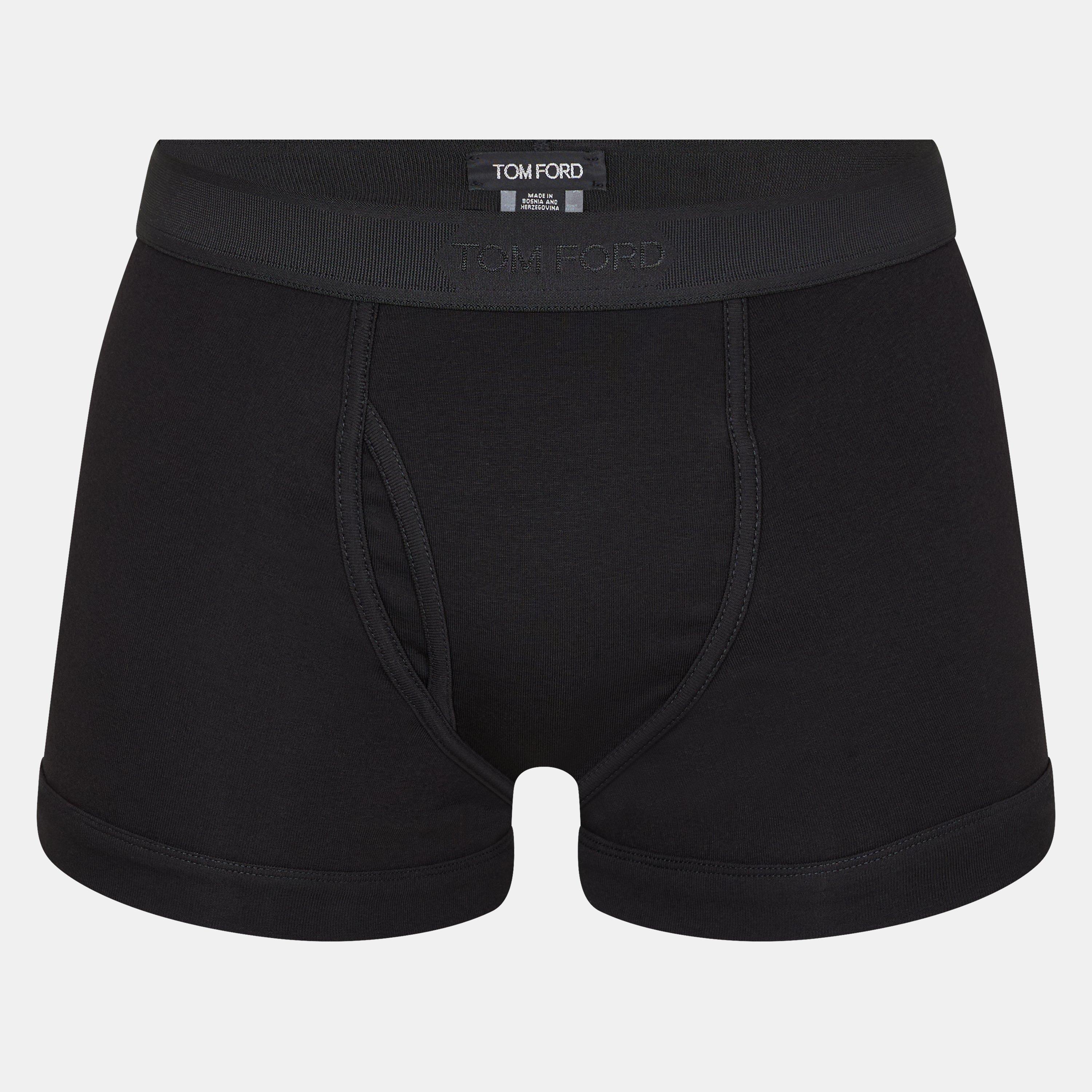 Black 002 - Tom Ford - Men's Fitted Soft Breathable Slim Boxer Briefs - 1