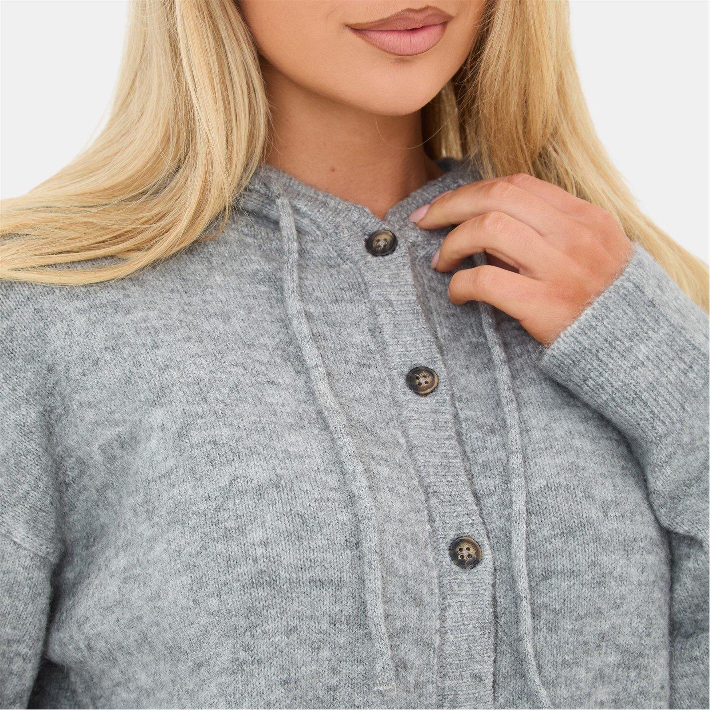 Grau - I Saw It First - Knitted Hoody and Trouser Set - 8