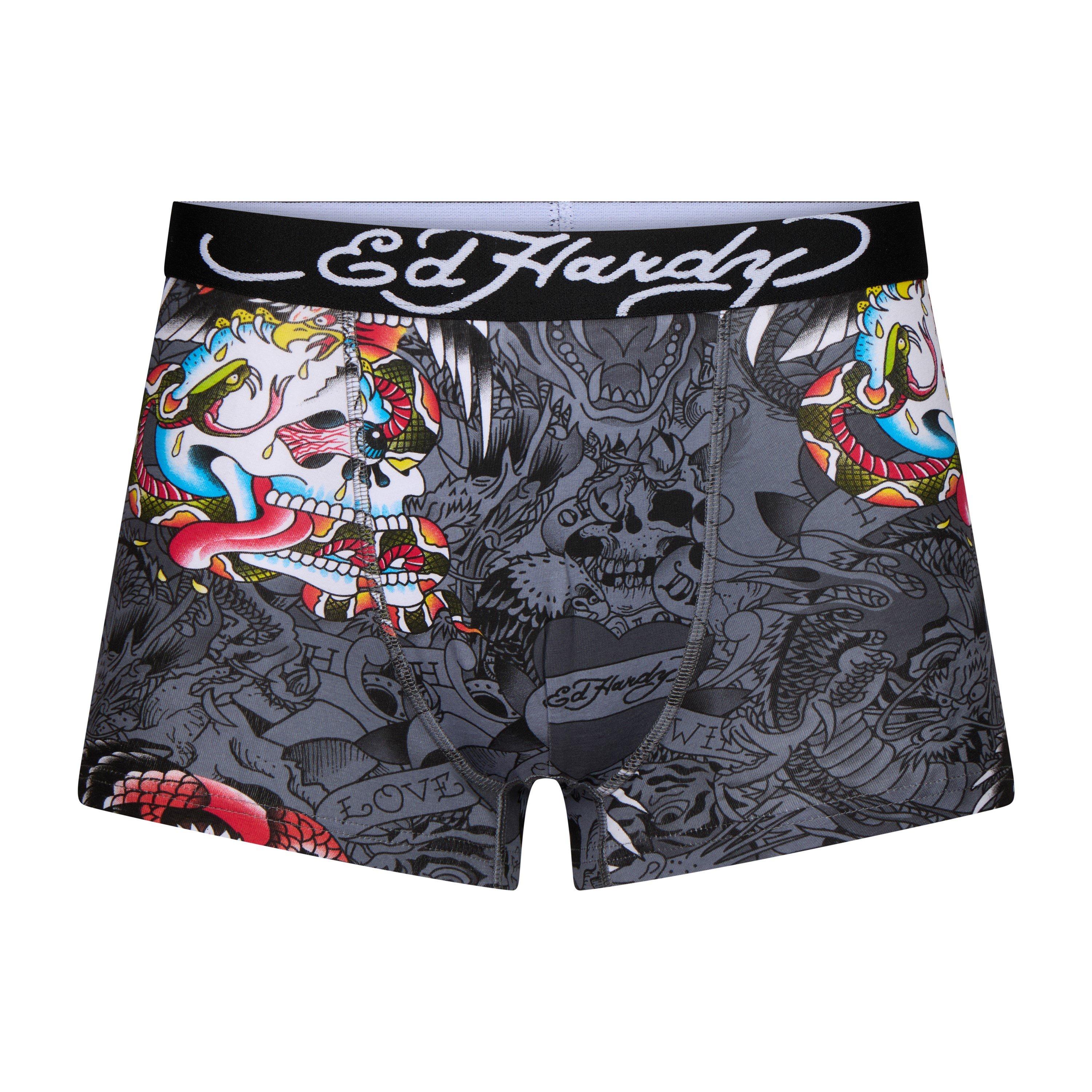 Multi - Ed Hardy - Men's 5 Pack Boxers - 3