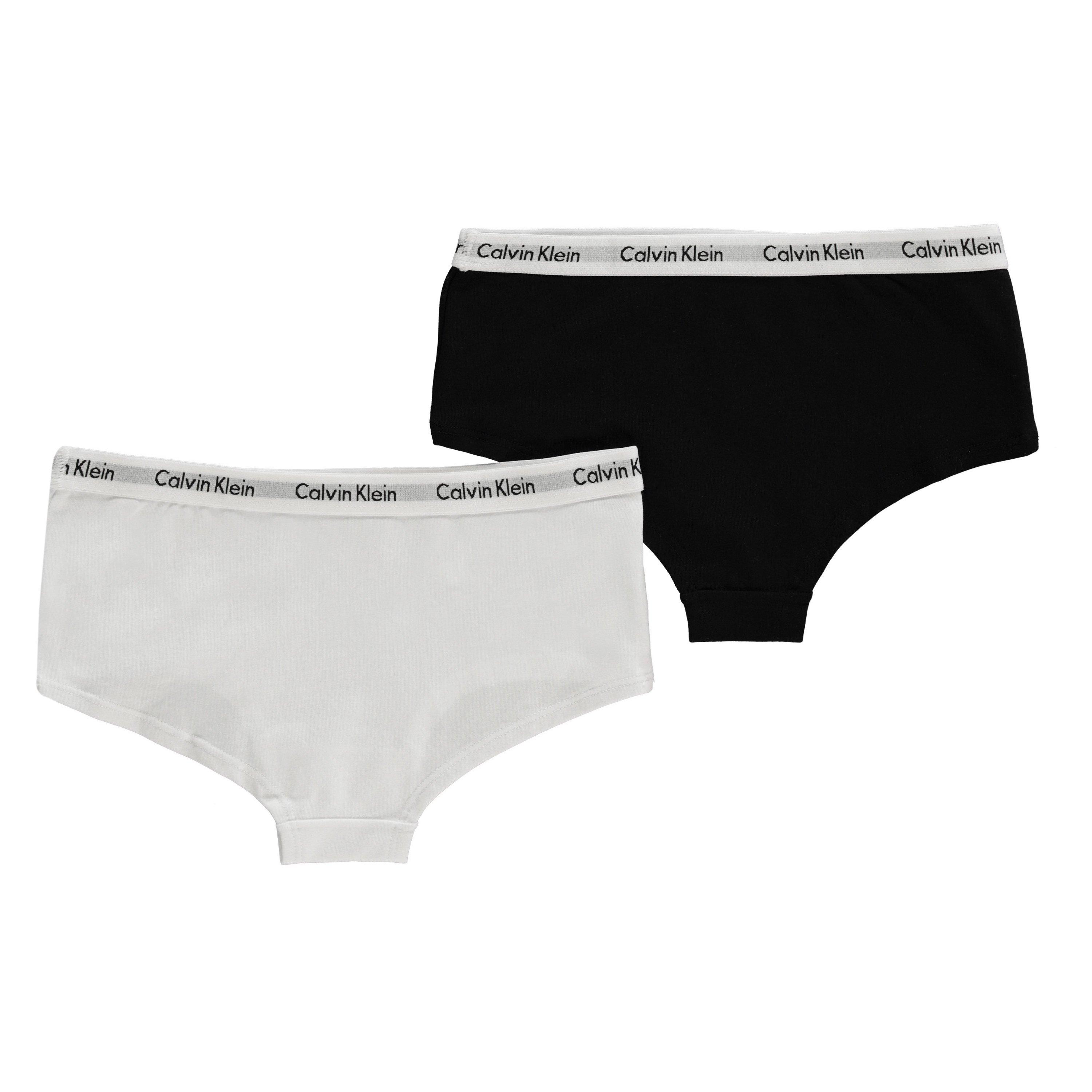 Wht/Blk 908 - Calvin Klein - Calvin 2 Pack Shortie Briefs - 2