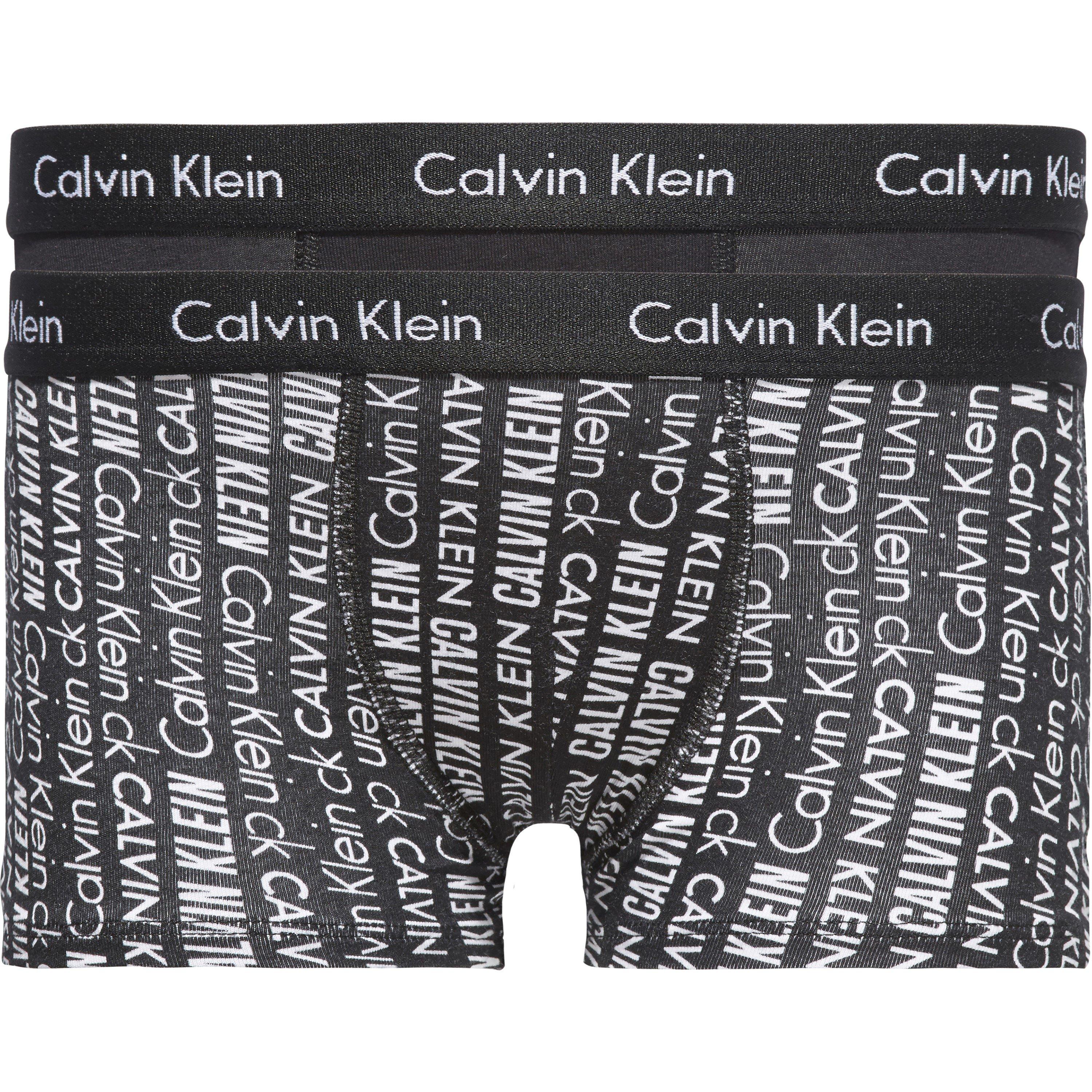 Calvin Klein 2 Pack AOP Boxer Shorts - Blk/Blk 002