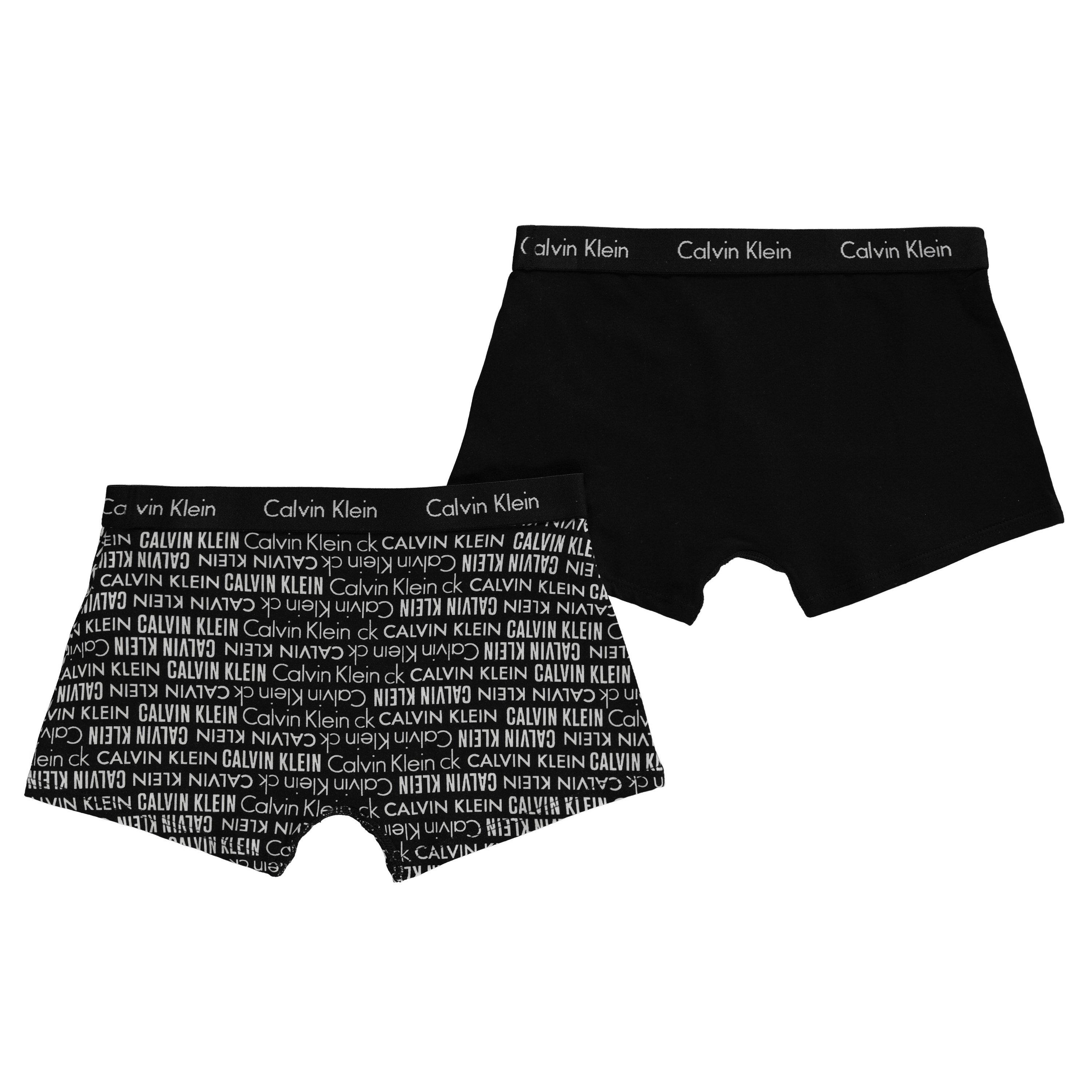 Blk/Blk 002 - Calvin Klein - 2 Pack AOP Boxer Shorts - 2