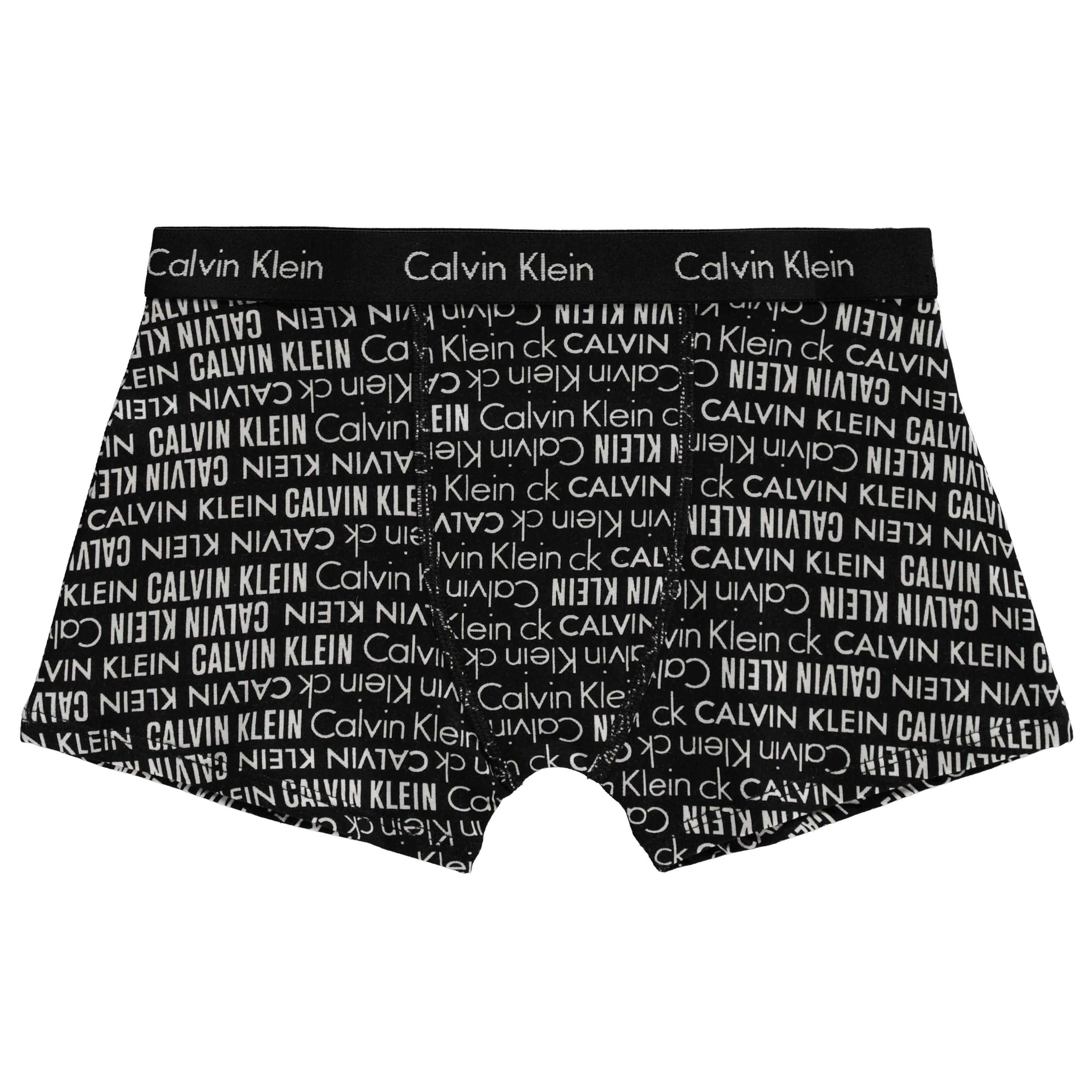 Blk/Blk 002 - Calvin Klein - 2 Pack AOP Boxer Shorts - 3