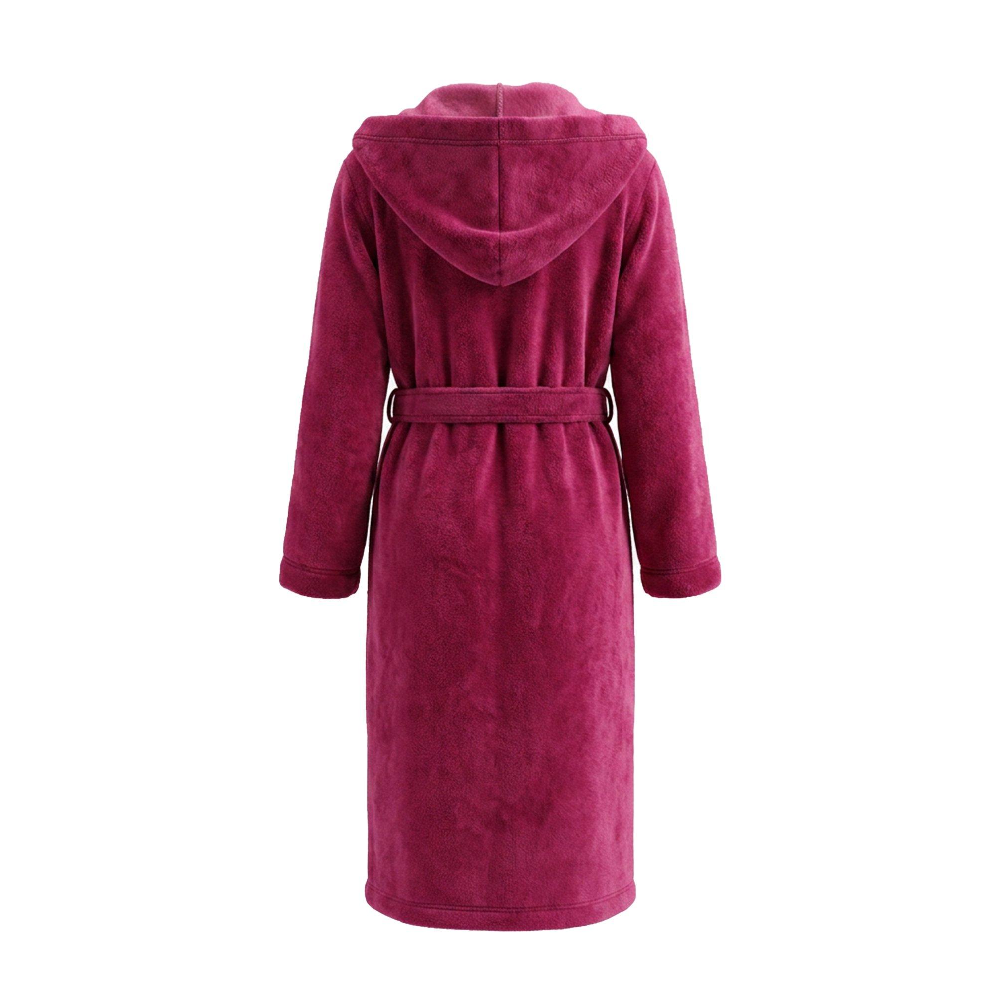 Berry - Linea - Women's Lux Fleece Hooded Dressing Gown - 3