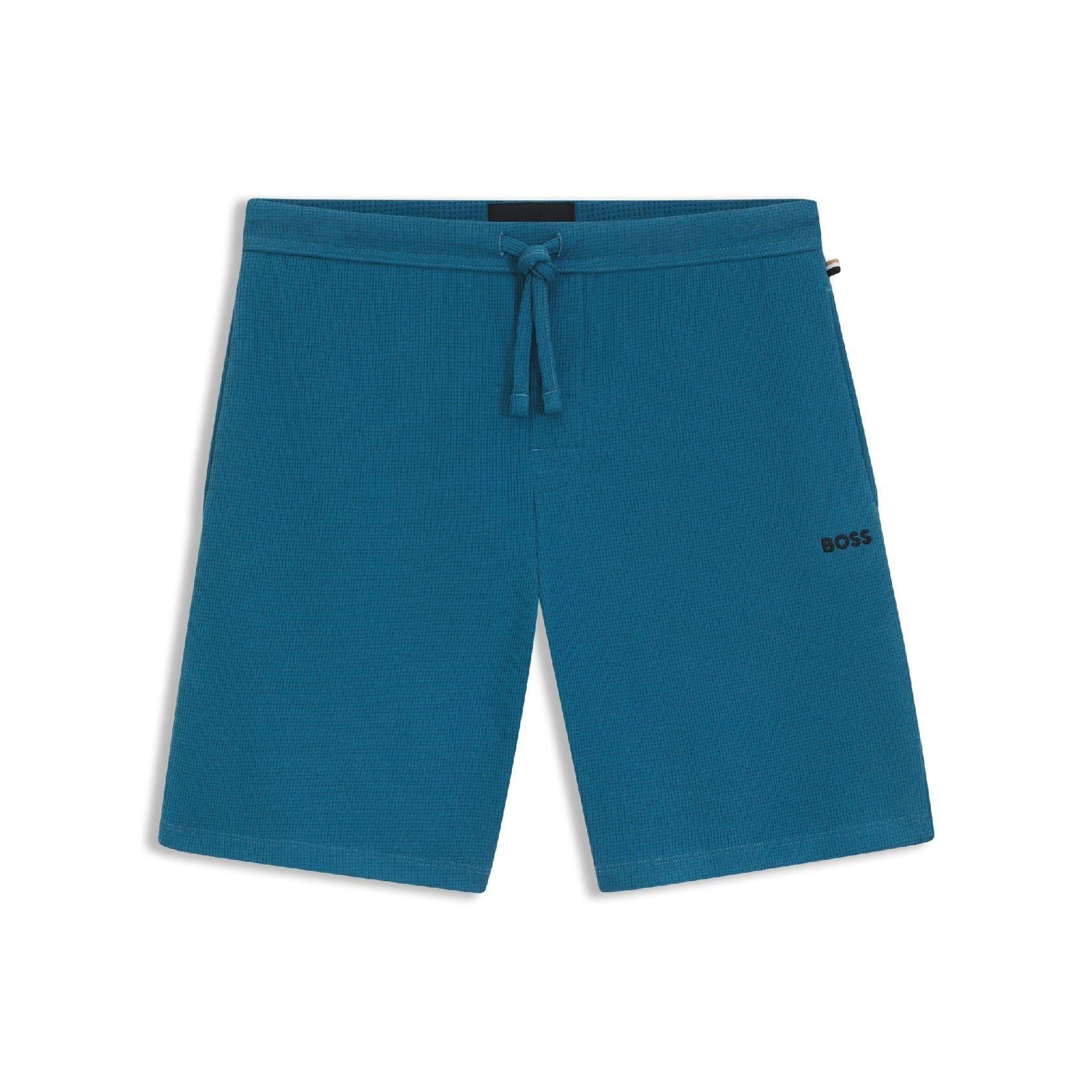 Boss Men's Waffle Shorts 10269584 01 Pyjama Short - Blue - XL