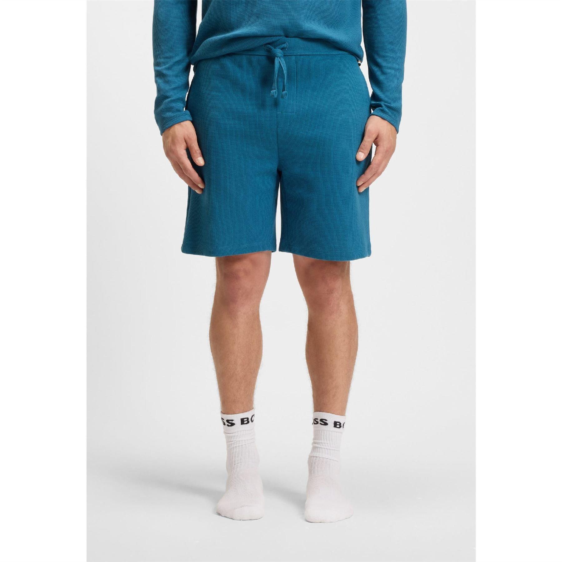 Bleu - Boss - Boss Waffle Shorts 10269584 01 Pyjama Short Mens - 2