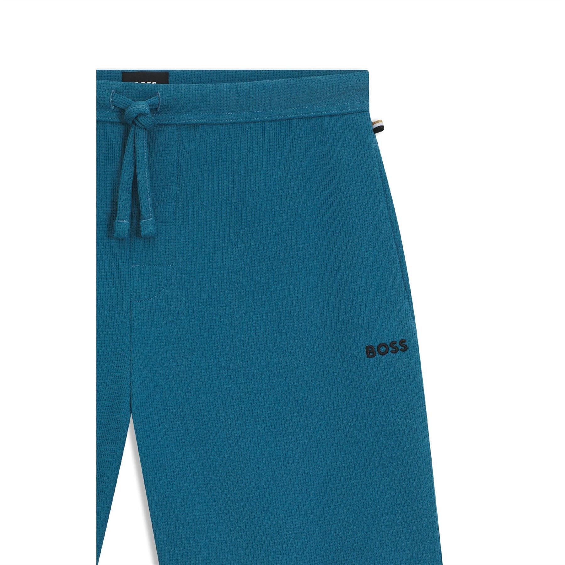 Bleu - Boss - Boss Waffle Shorts 10269584 01 Pyjama Short Mens - 5