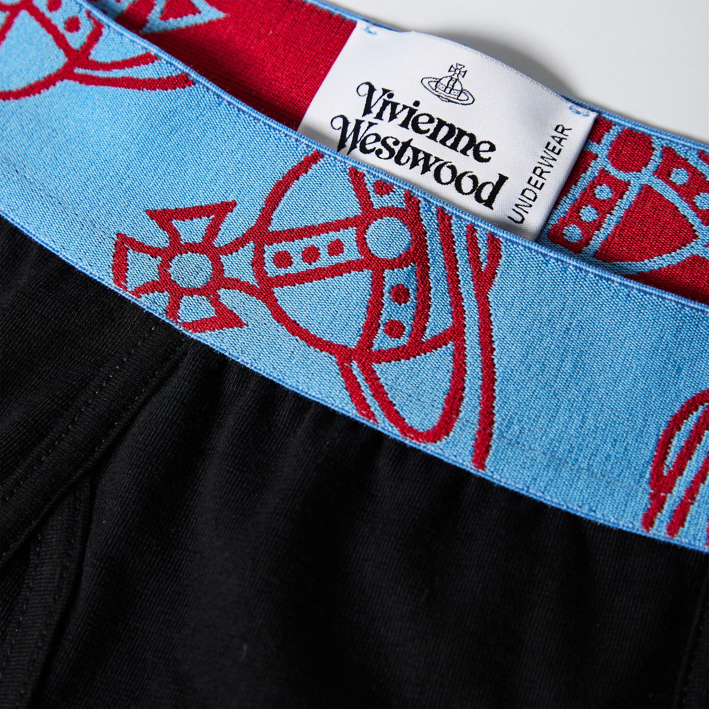 Blue/Black - Vivienne Westwood - Men's Two Pack Boxer Briefs - 3