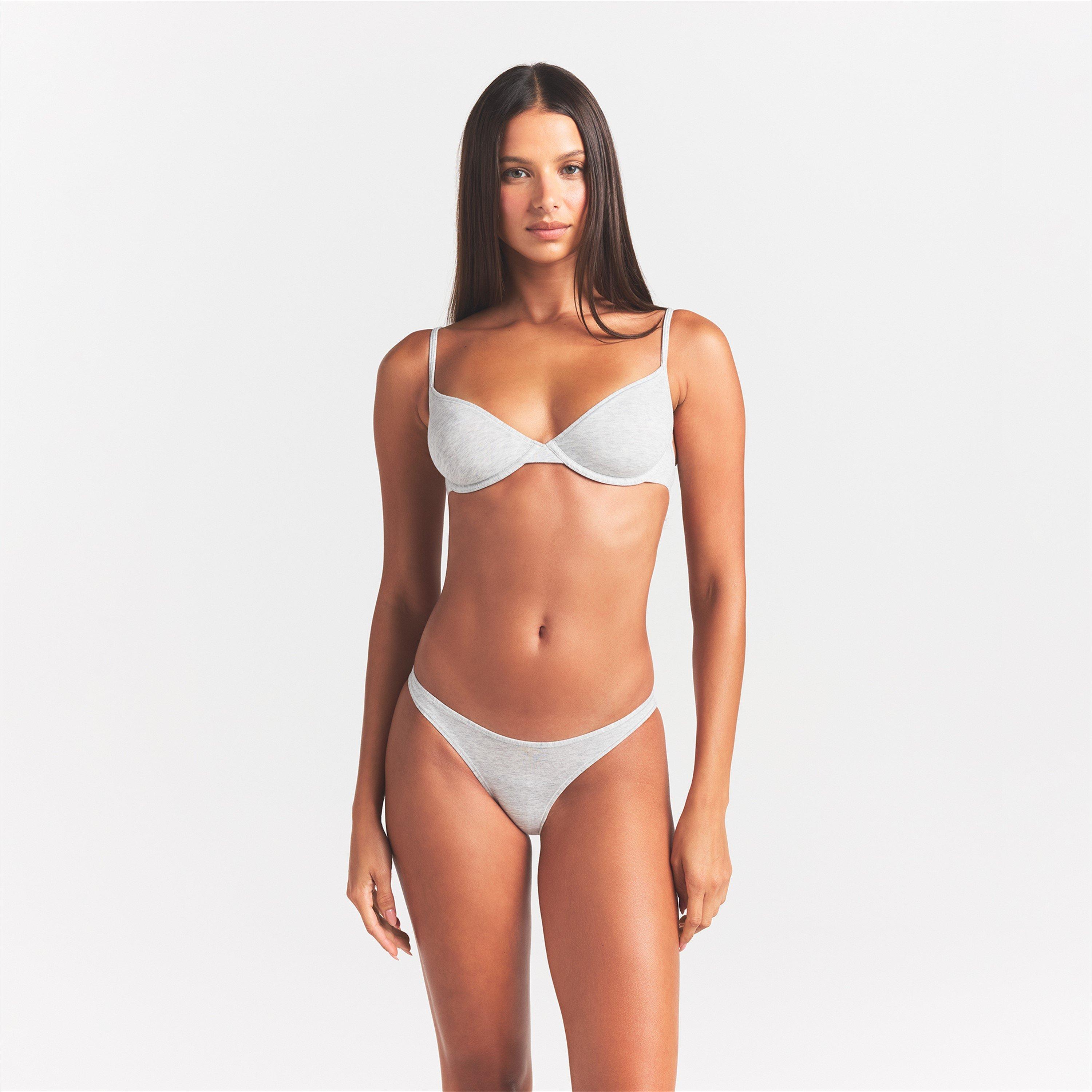 L HEATHER GREY - SKIMS - Women's Unlined Demi Bra - 2