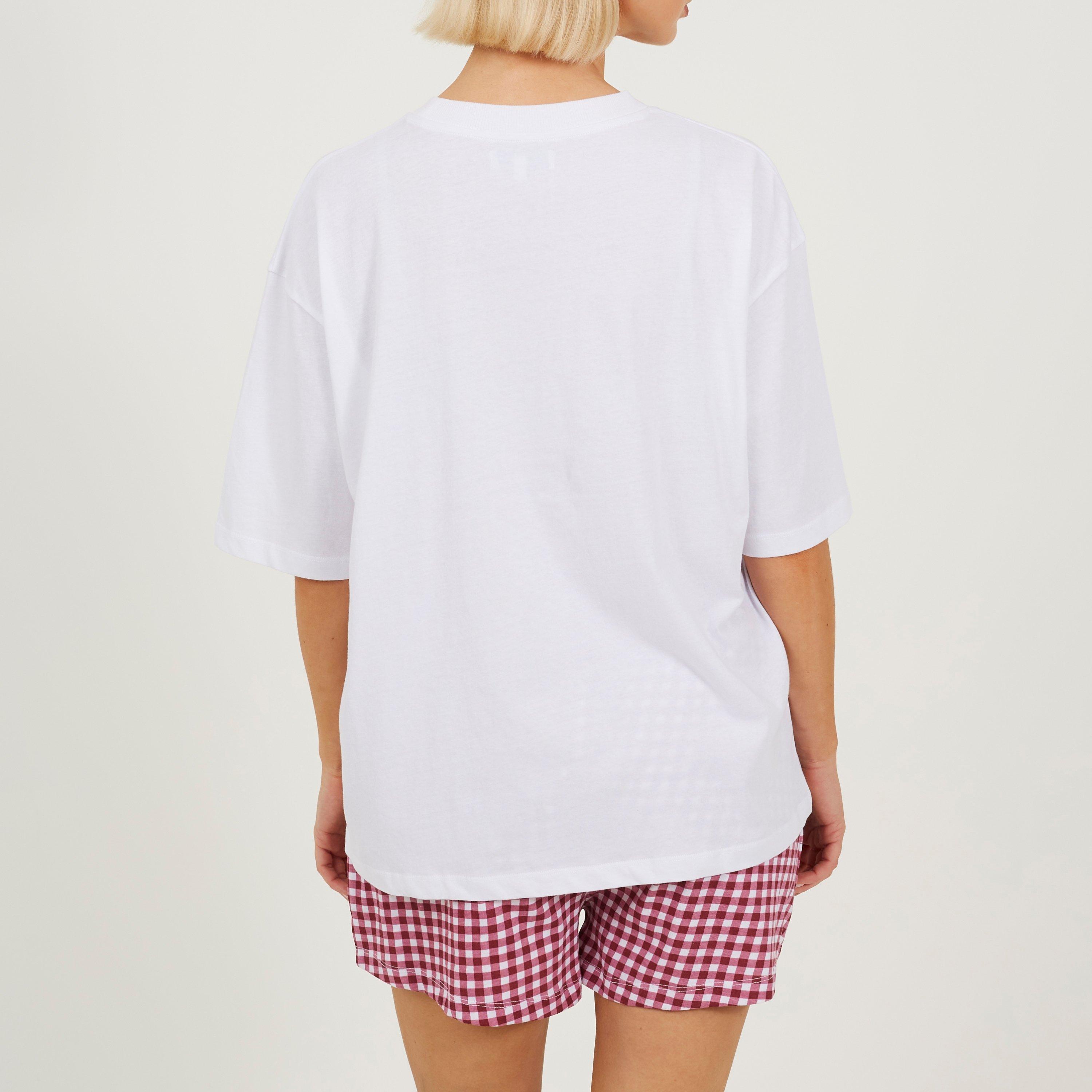 White/Gingham - Brave Soul - Brave Soul Ladies Pyjamas Set - 2