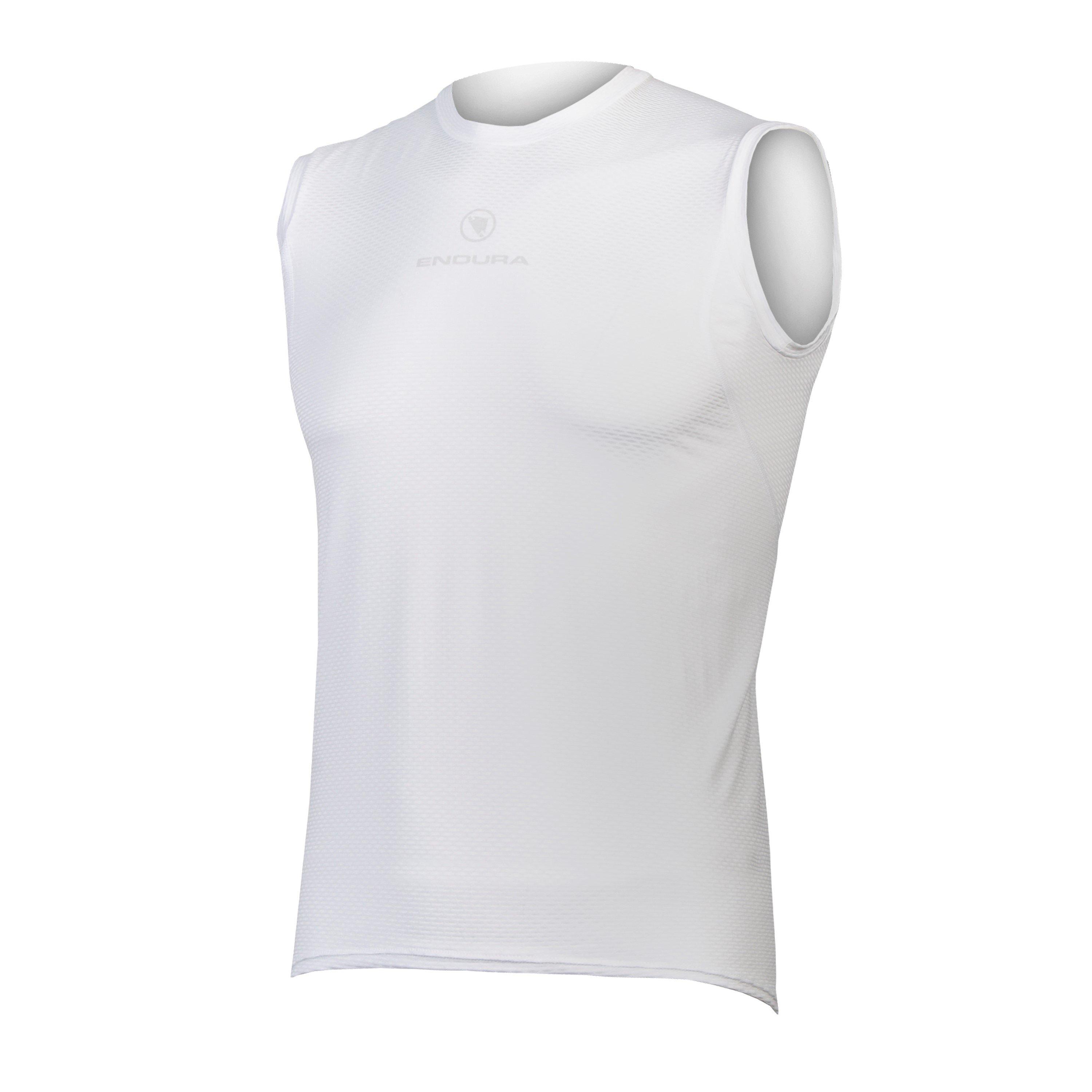 White - Endura - Endura Translite Sleeveless Base Layer II Mens - 1