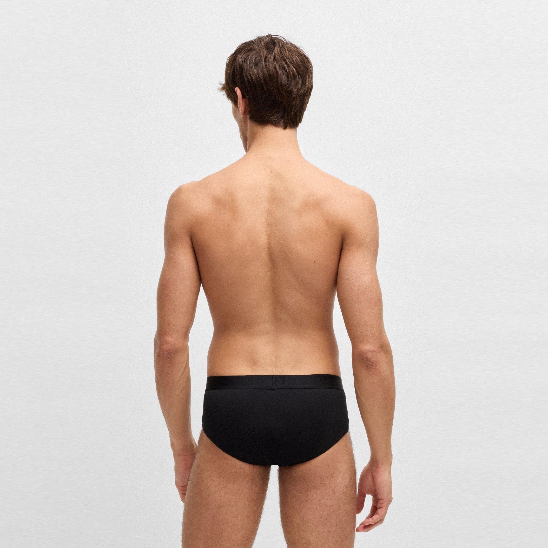 Black 001 - Boss - Mens BOSS Bodywear Logo Waistband Briefs - 3