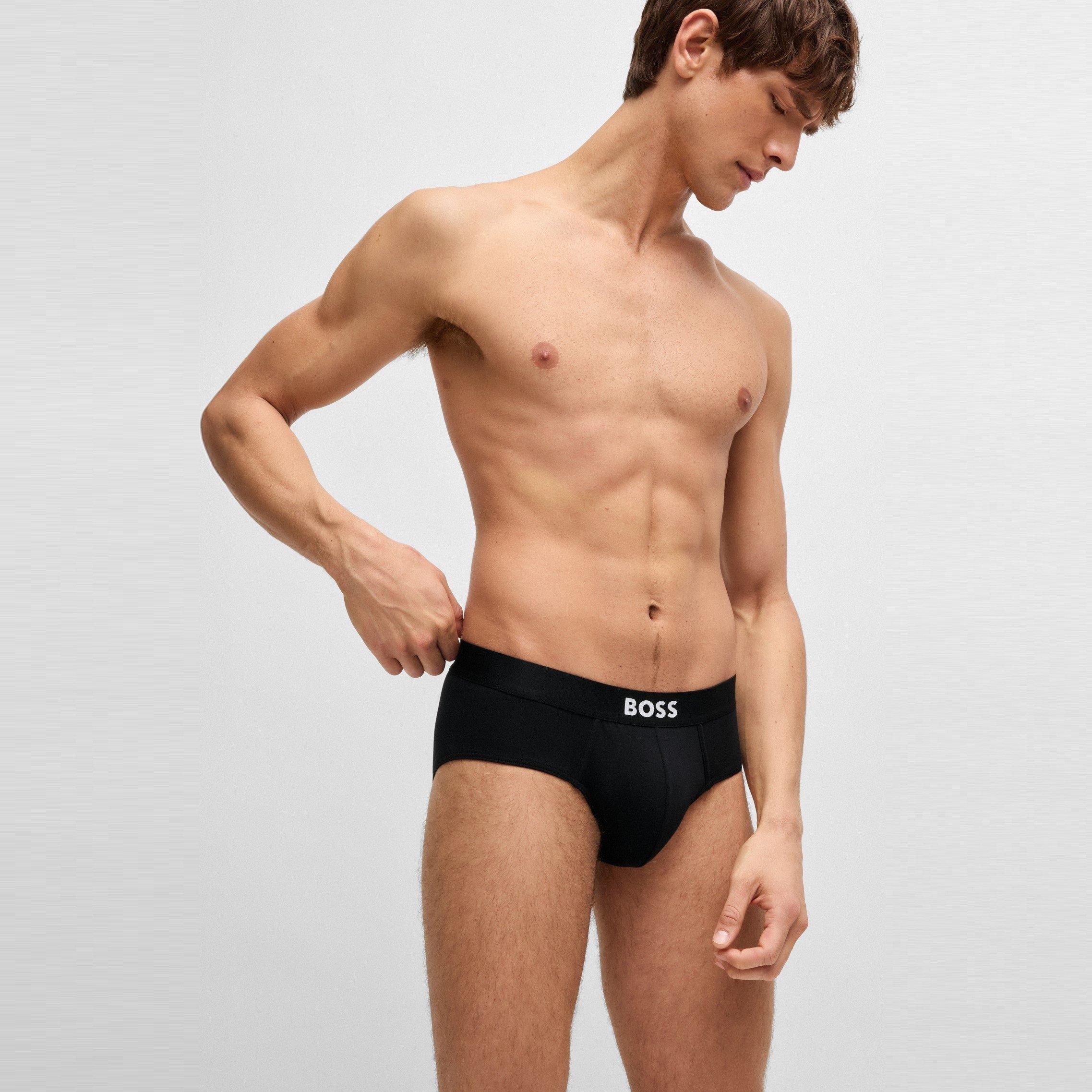 Black 001 - Boss - Mens BOSS Bodywear Logo Waistband Briefs - 4