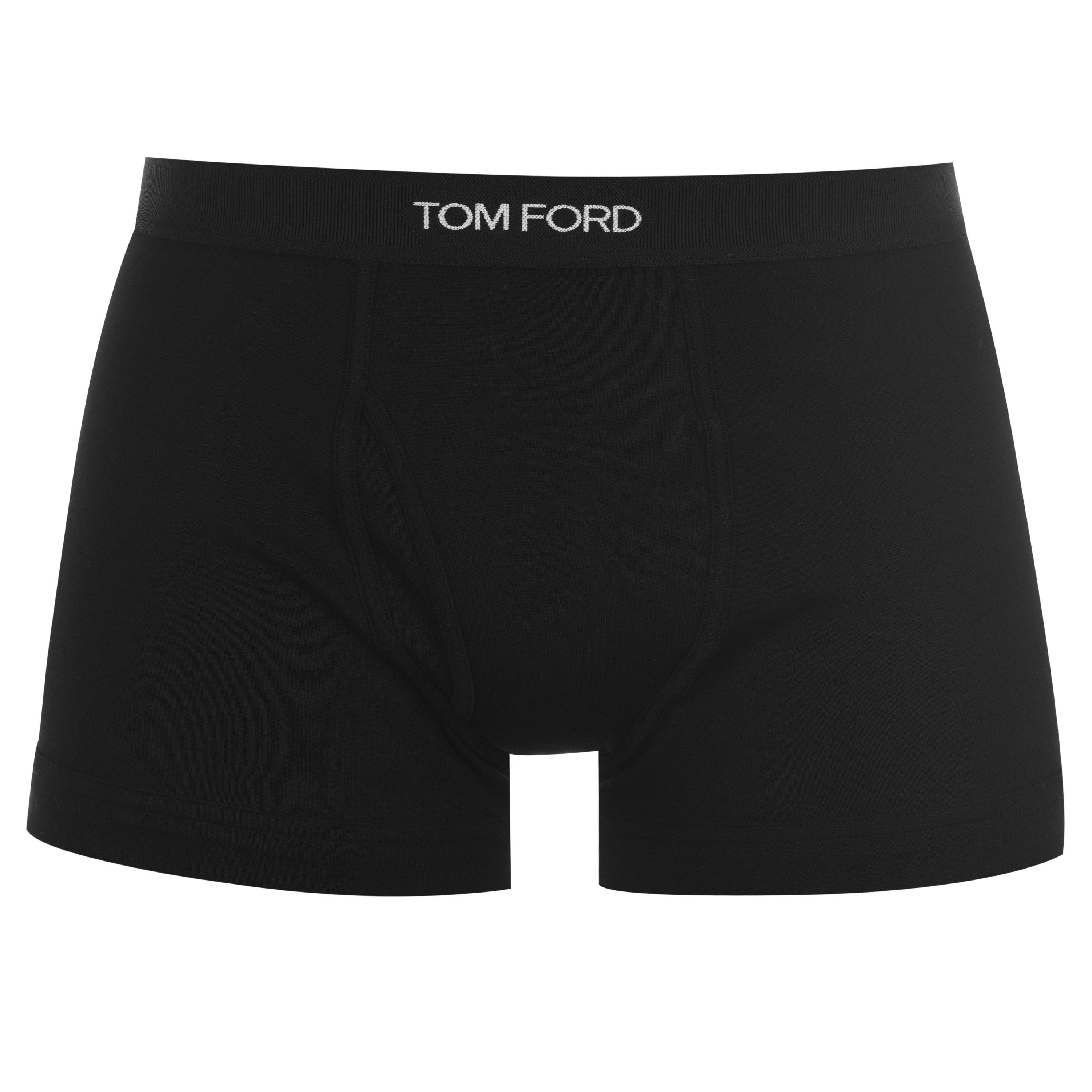 Tom Ford Men's Logo Cotton Boxer Briefs - Black 002 - Large