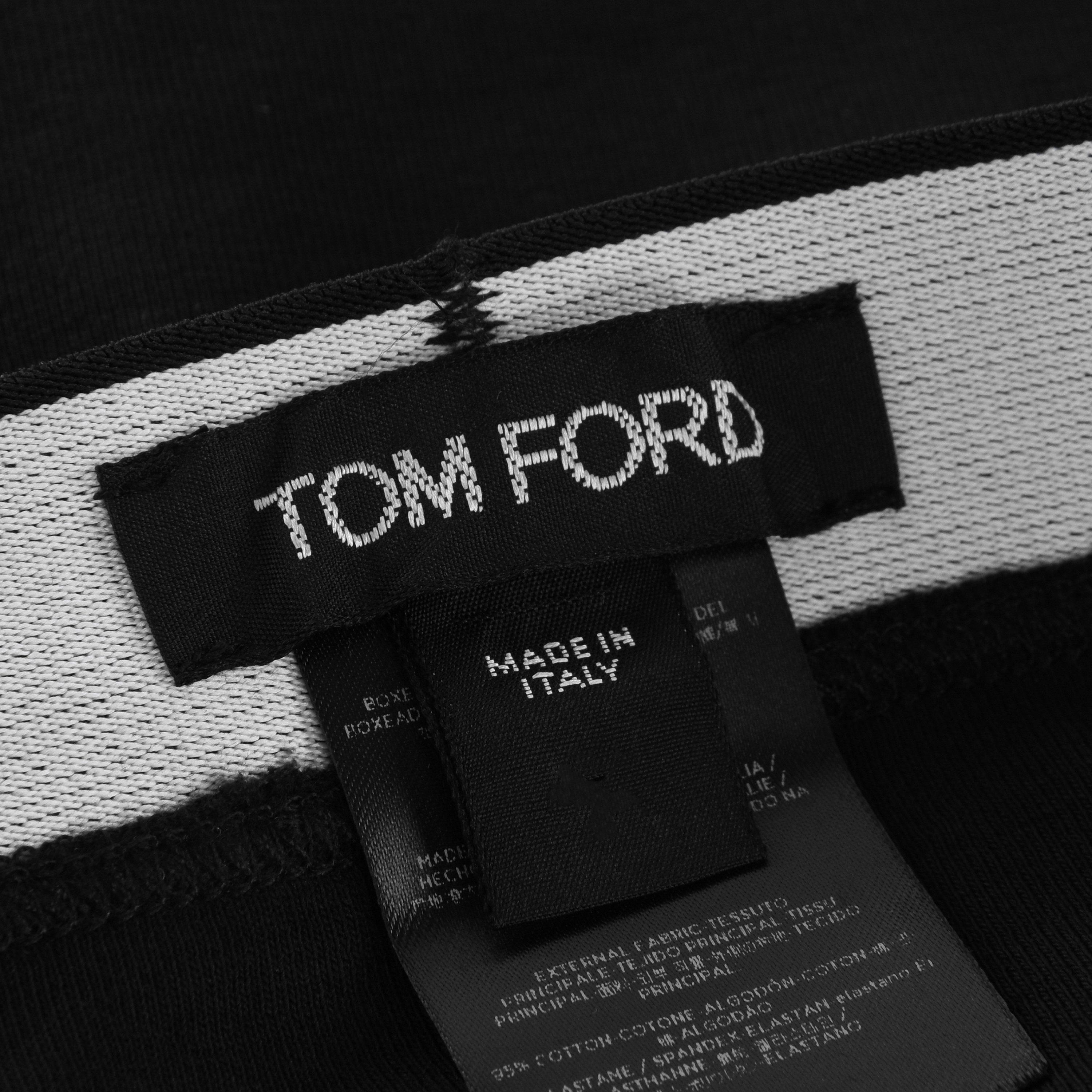 Black 002 - Tom Ford - Men's Logo Cotton Boxer Briefs - 6