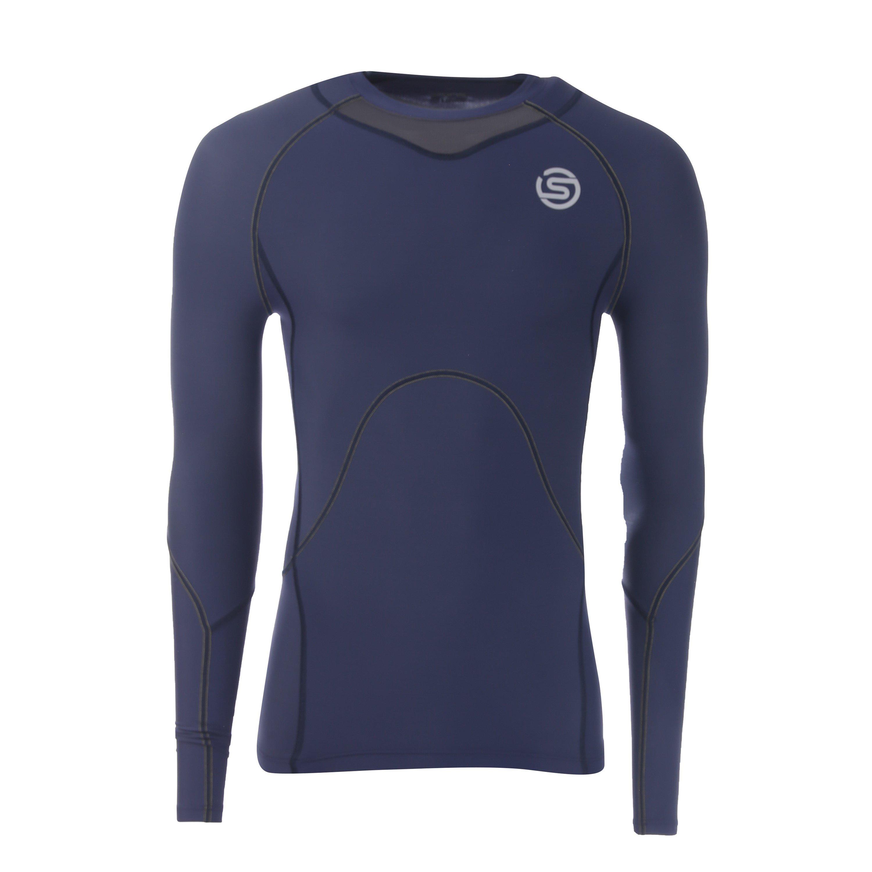 Navy - Skins - Men's Series3 Long-Sleeve Baselayer Top - 1