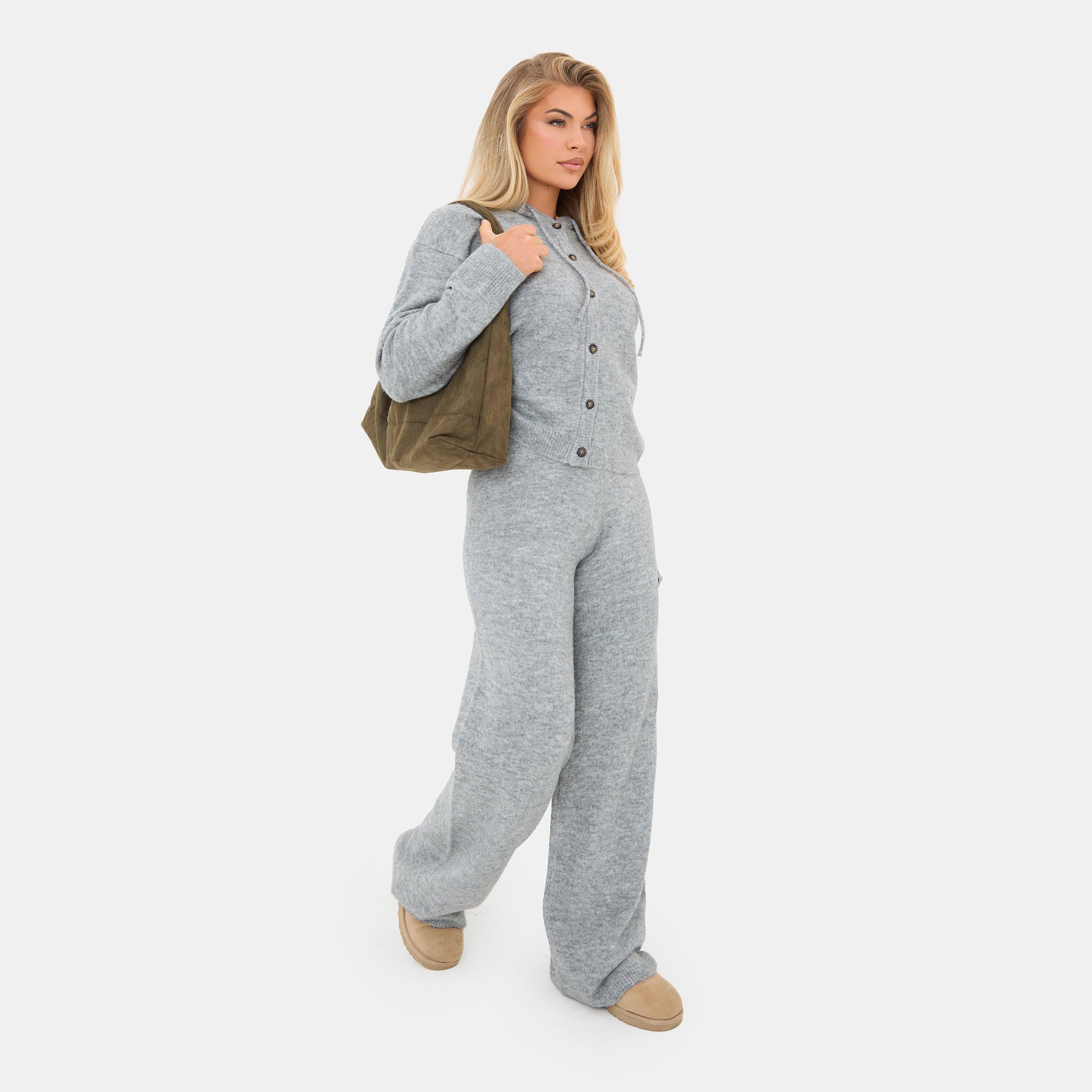 Grey - I Saw It First - Womens Knitted Clothing Set - 4