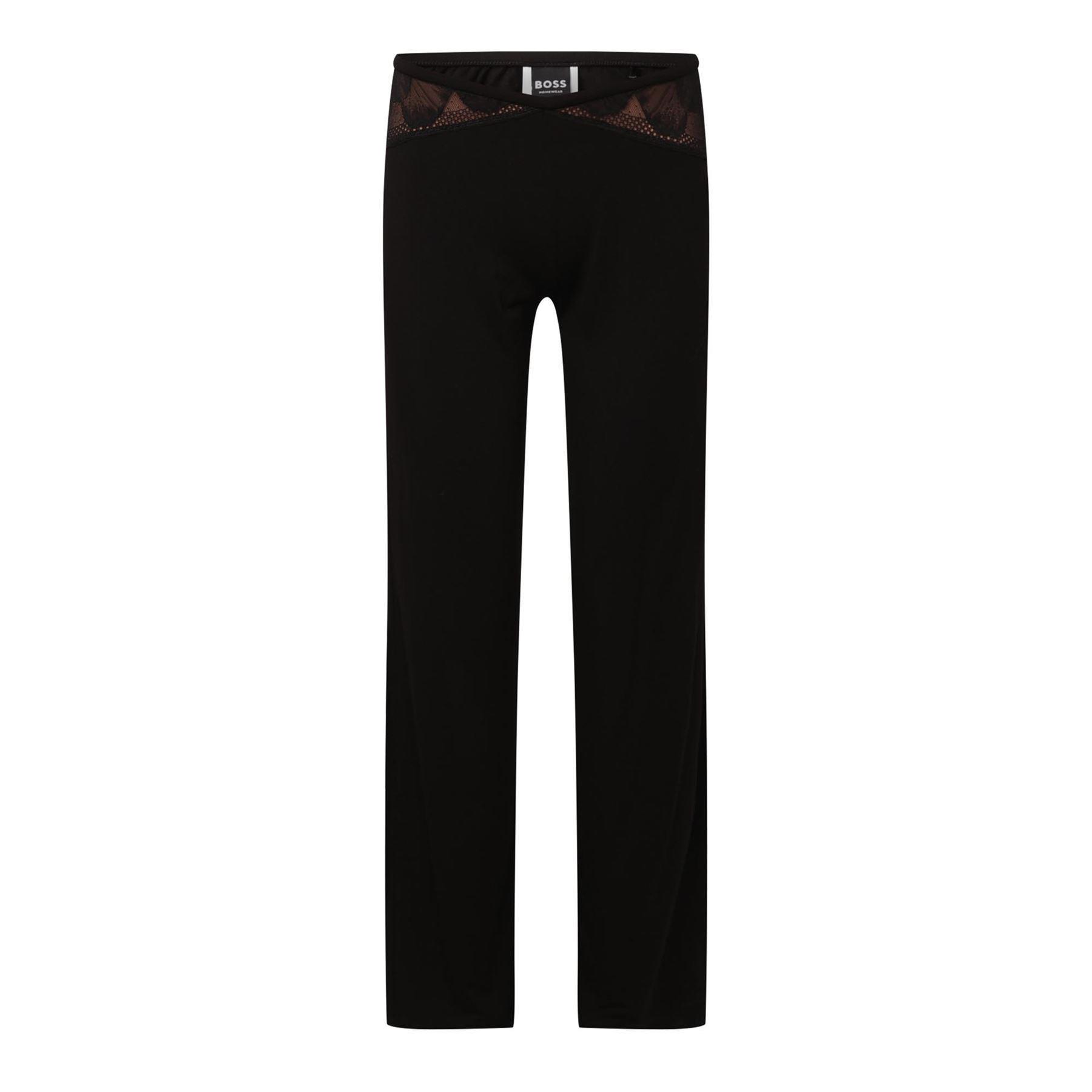 Black - Boss - Boss Peony Pants 10269524 01 Pyjama Trouser Womens - 1