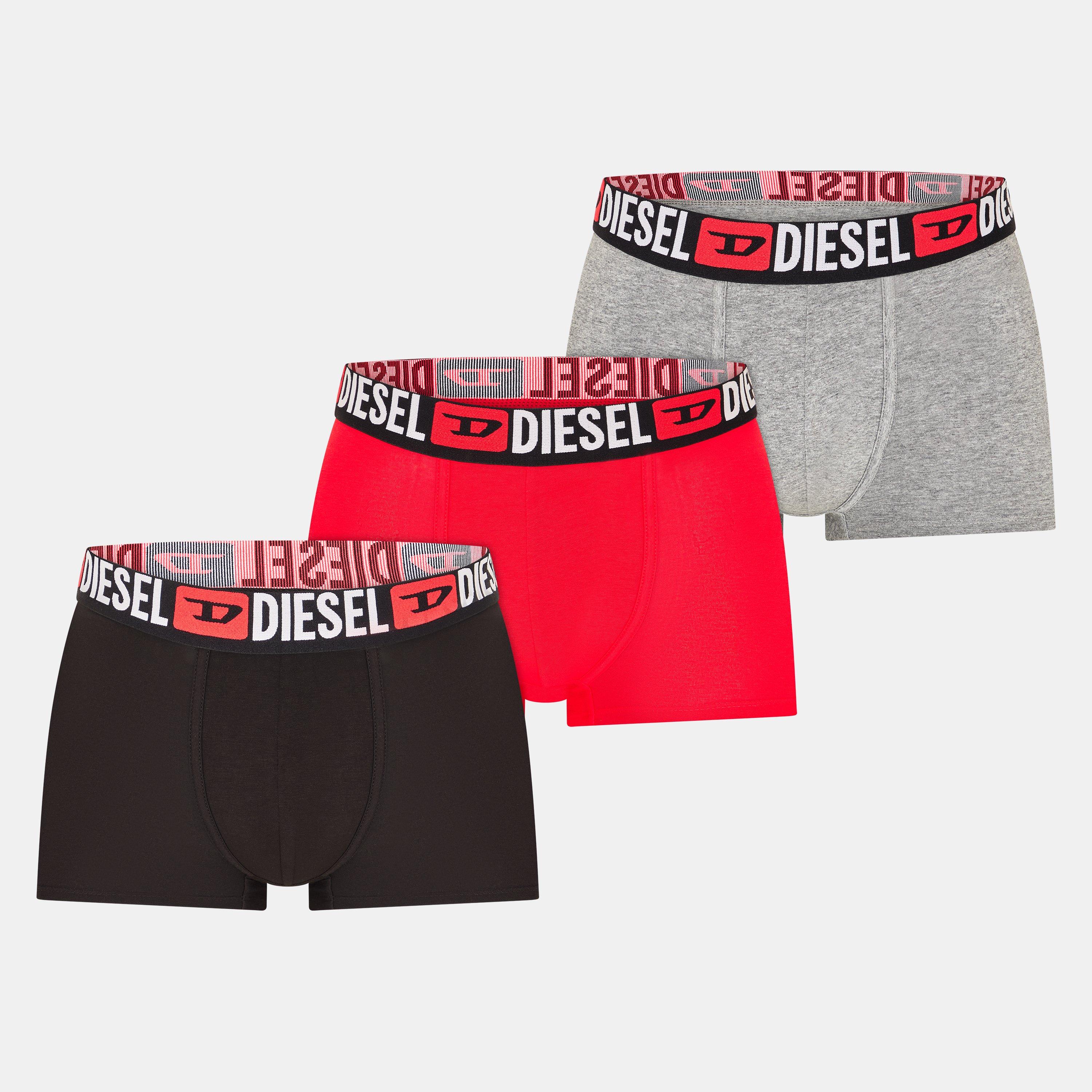 Diesel Men's Boxers - E5326 Blk/Gr/Rd - X Large
