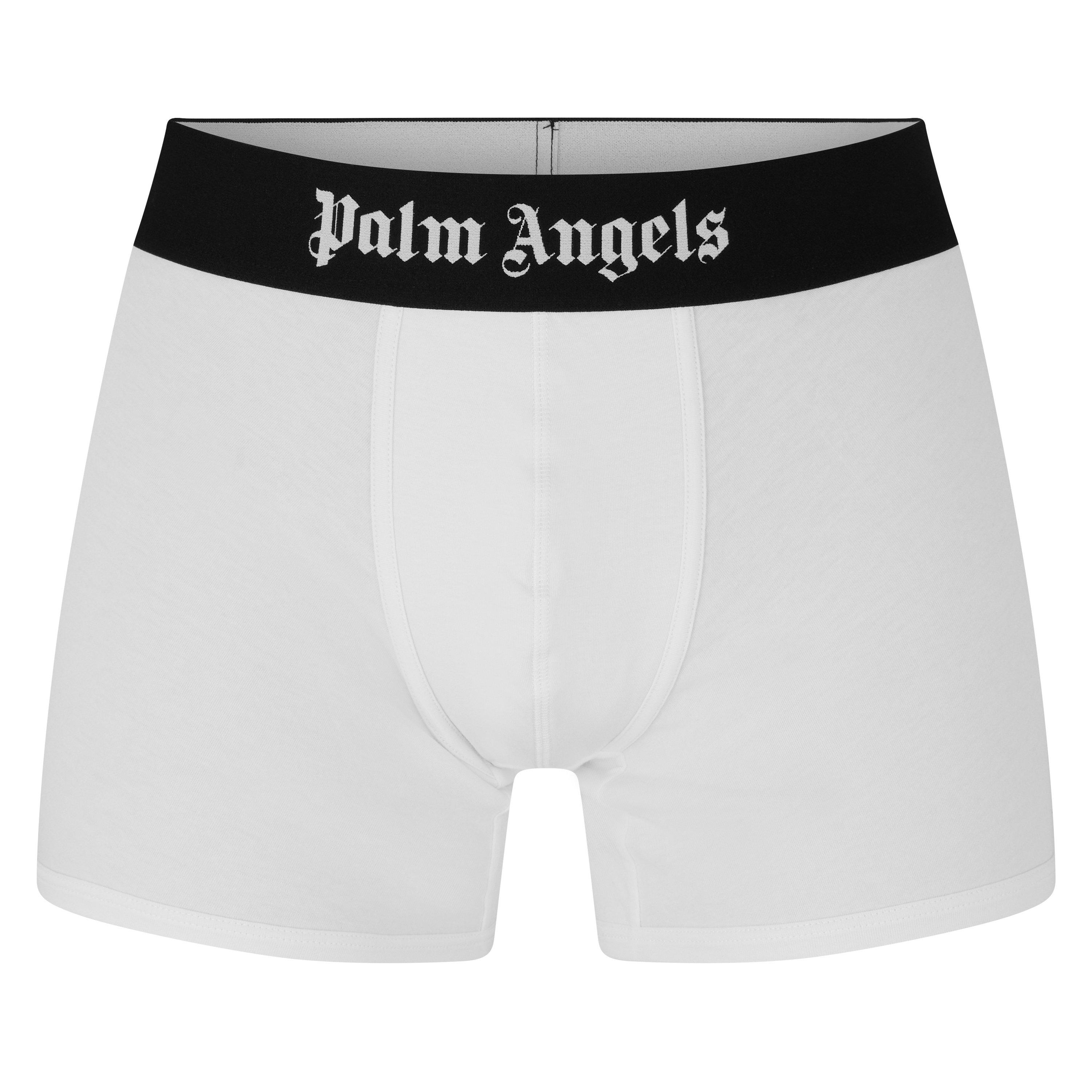 White/Black - Palm Angels - Men's Logo Boxers - 1