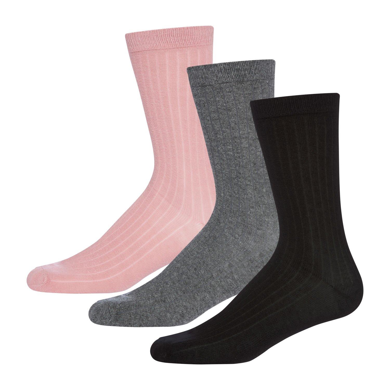Black/Chrc/Pink - DKNY - 3 pack Womens Socks Cecilia - 1