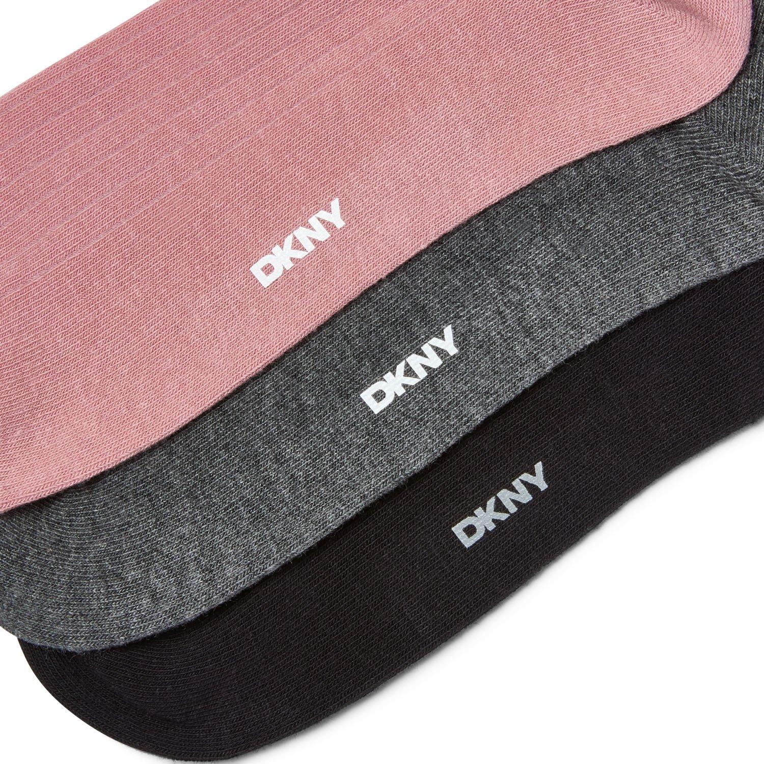 Zwart/Chrc/Roze - DKNY - 3 pack Womens Socks Cecilia - 7