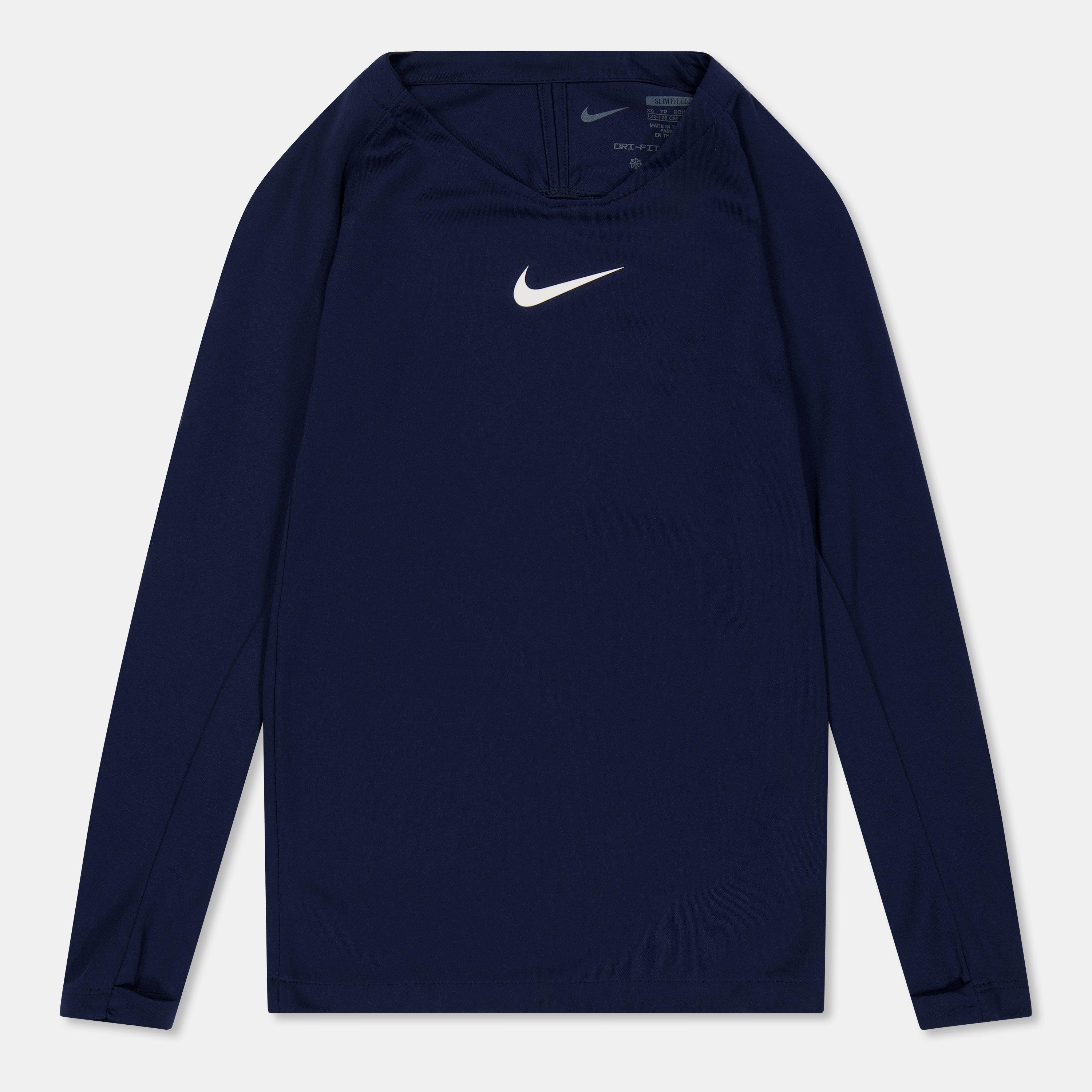 Nike Boys Kids' Baselayer Top - Midnight Navy - 7-8 (S)