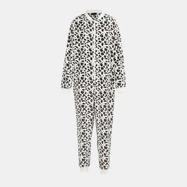Linea Leopard Print Fleece Onesie Women