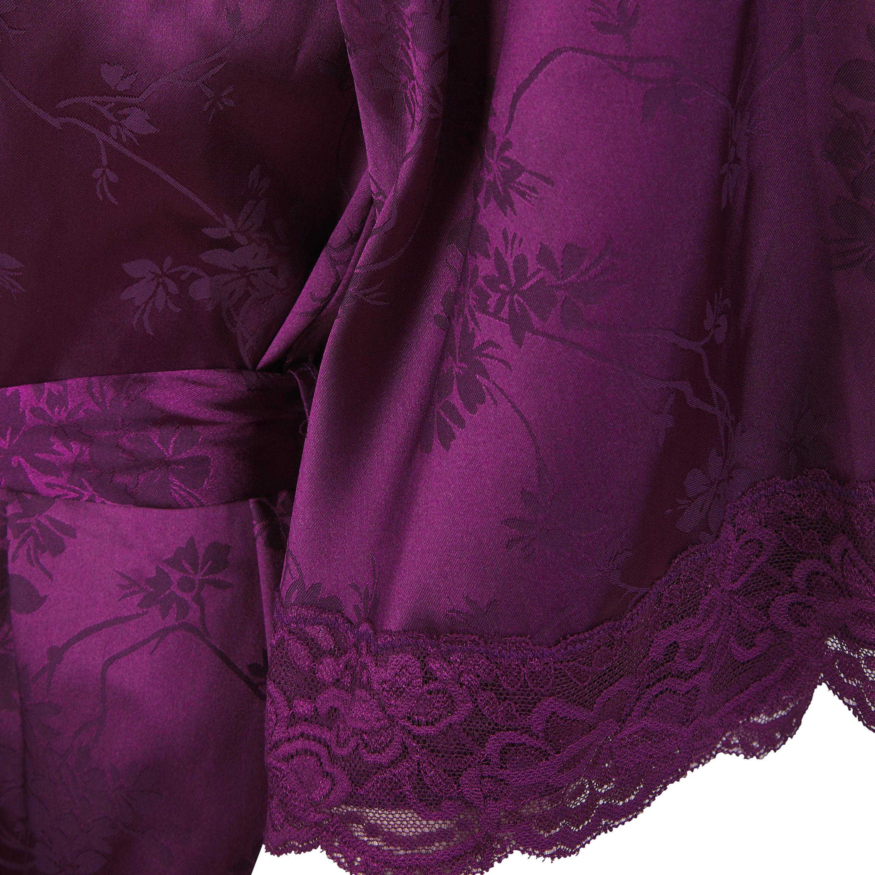 Dunkles Lila - Ted Baker - Women's Clara Silk Dressing Gown - 3
